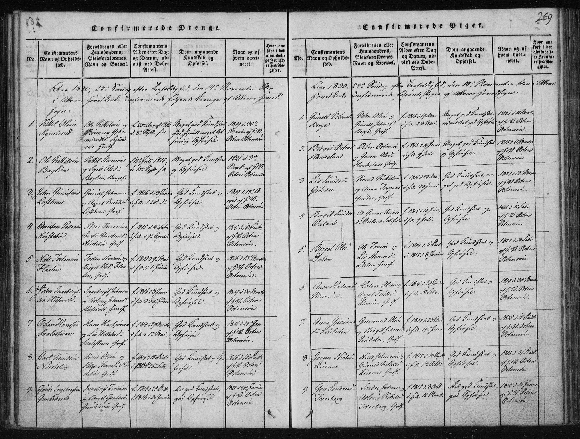Tinn kirkebøker, SAKO/A-308/F/Fa/L0004: Parish register (official) no. I 4, 1815-1843, p. 268b-269a