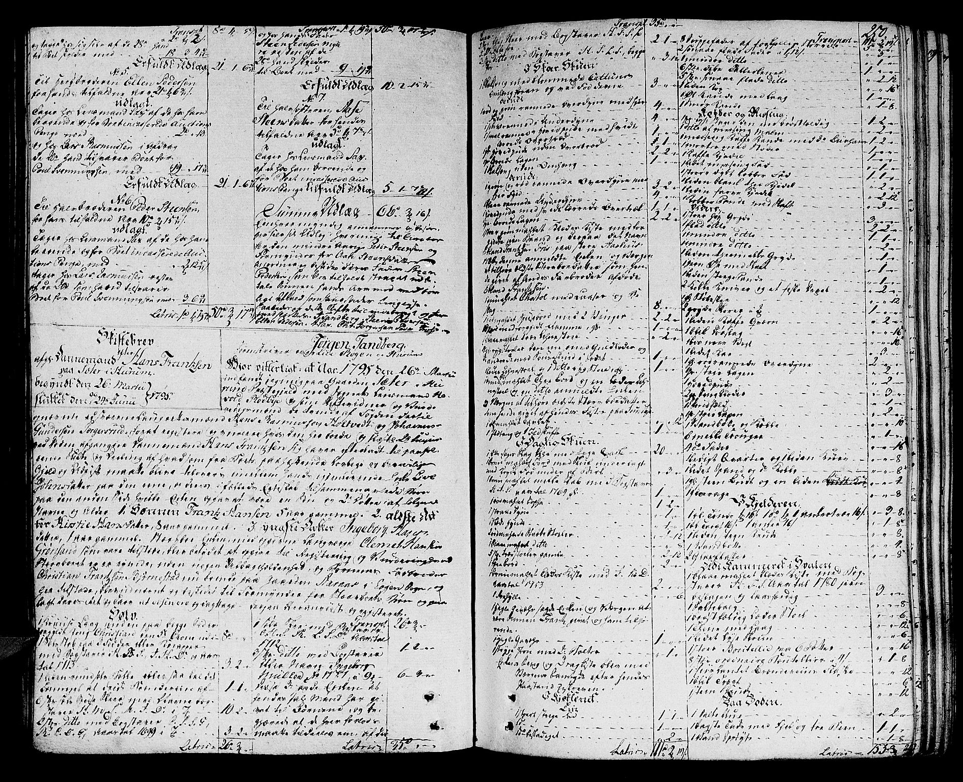 Lier, Røyken og Hurum sorenskriveri, AV/SAKO-A-89/H/Hc/L0007a: Skifteprotokoll, 1789-1799, p. 249b-250a