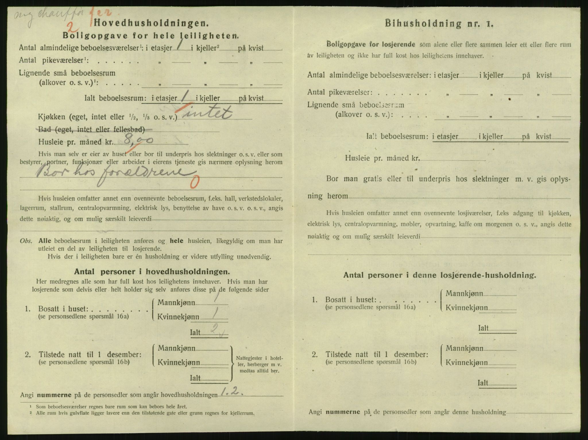 SAT, 1920 census for Steinkjer, 1920, p. 1829