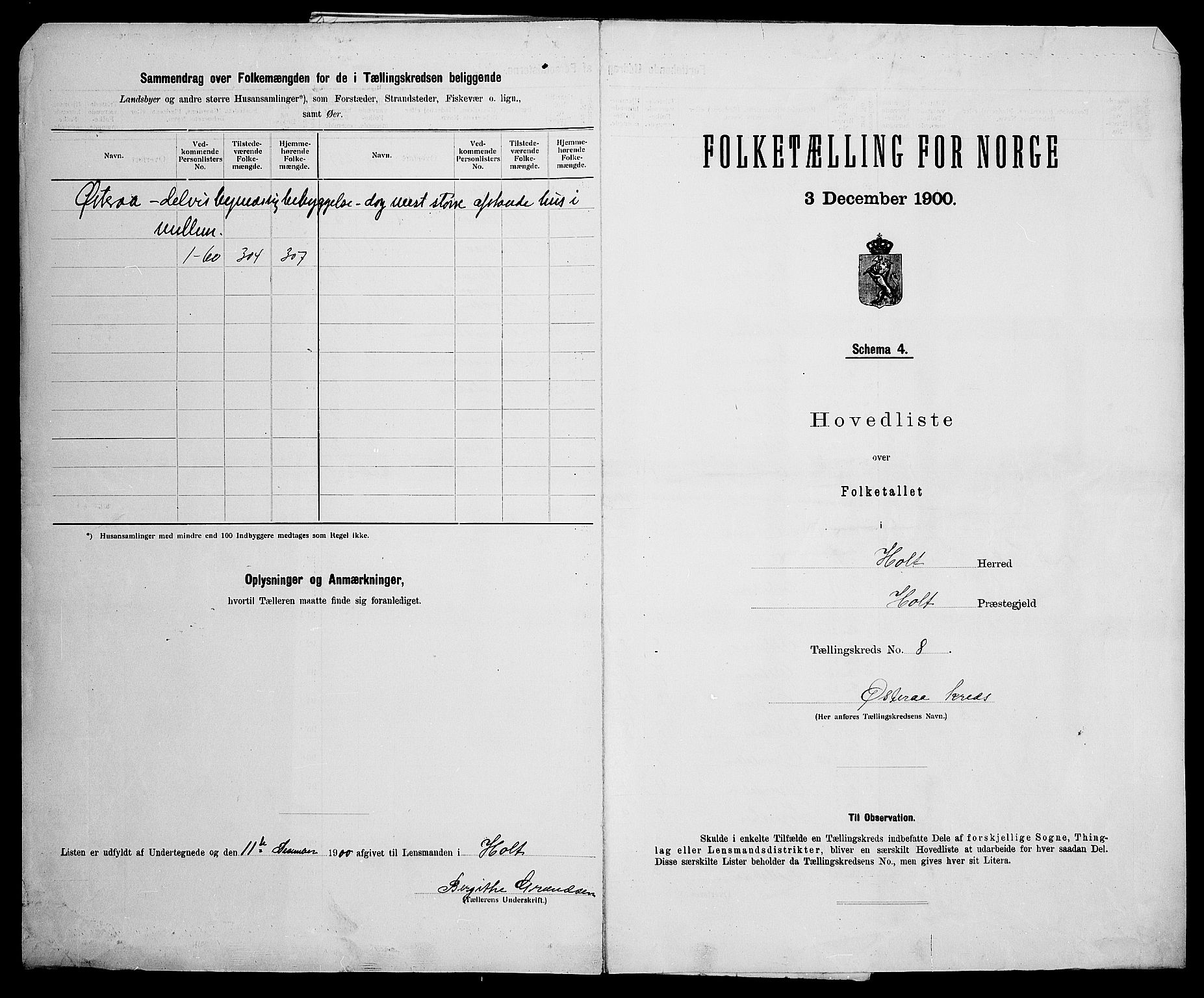 SAK, 1900 census for Holt, 1900, p. 39