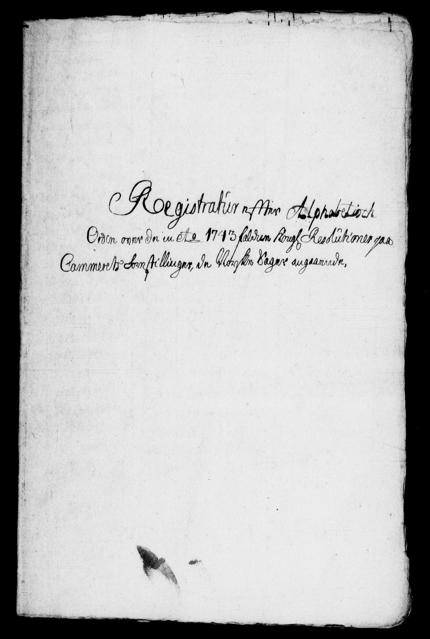 Rentekammeret, Kammerkanselliet, RA/EA-3111/G/Gf/Gfb/L0001: Register til norske relasjons- og resolusjonsprotokoller (merket RK 52.96), 1720-1749, p. 488