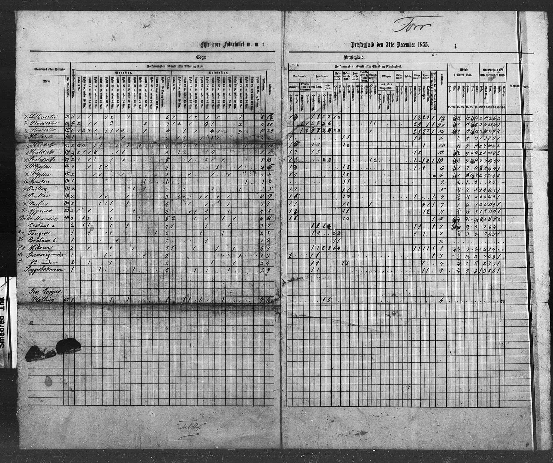 SAT, Census 1855 for Stod, 1855, p. 5