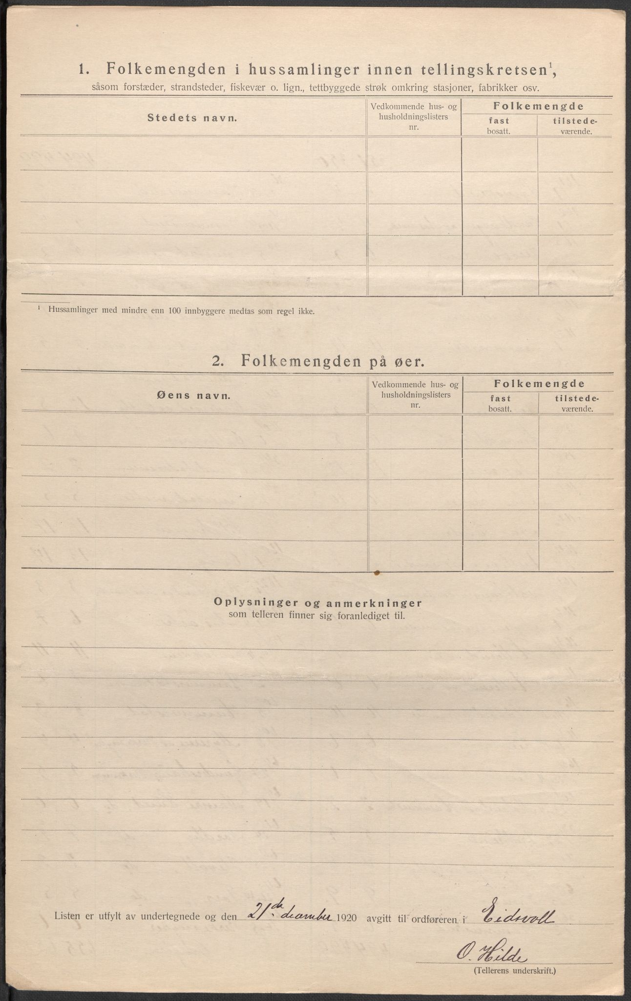 SAO, 1920 census for Eidsvoll, 1920, p. 34