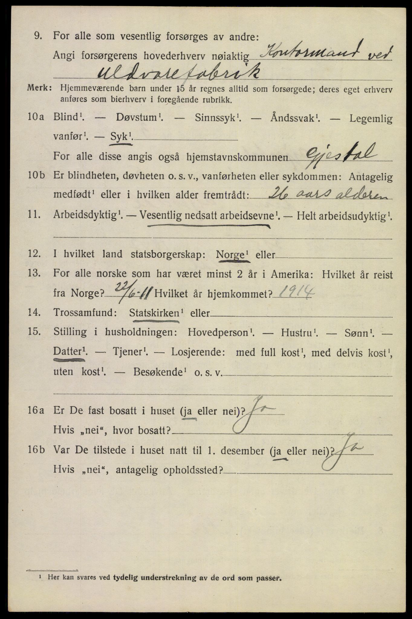 SAST, 1920 census for Gjesdal, 1920, p. 693