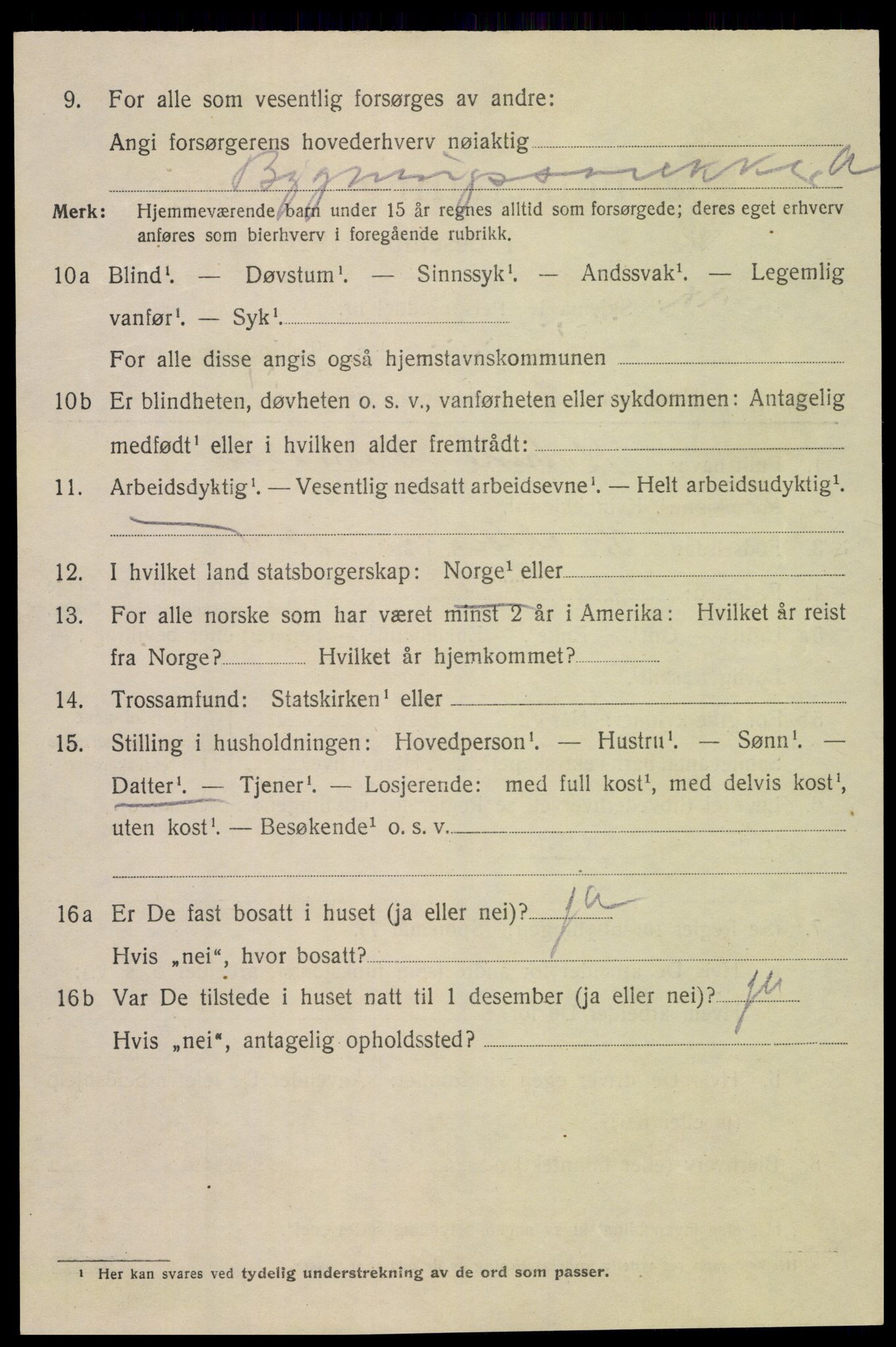 SAK, 1920 census for Mandal, 1920, p. 6866