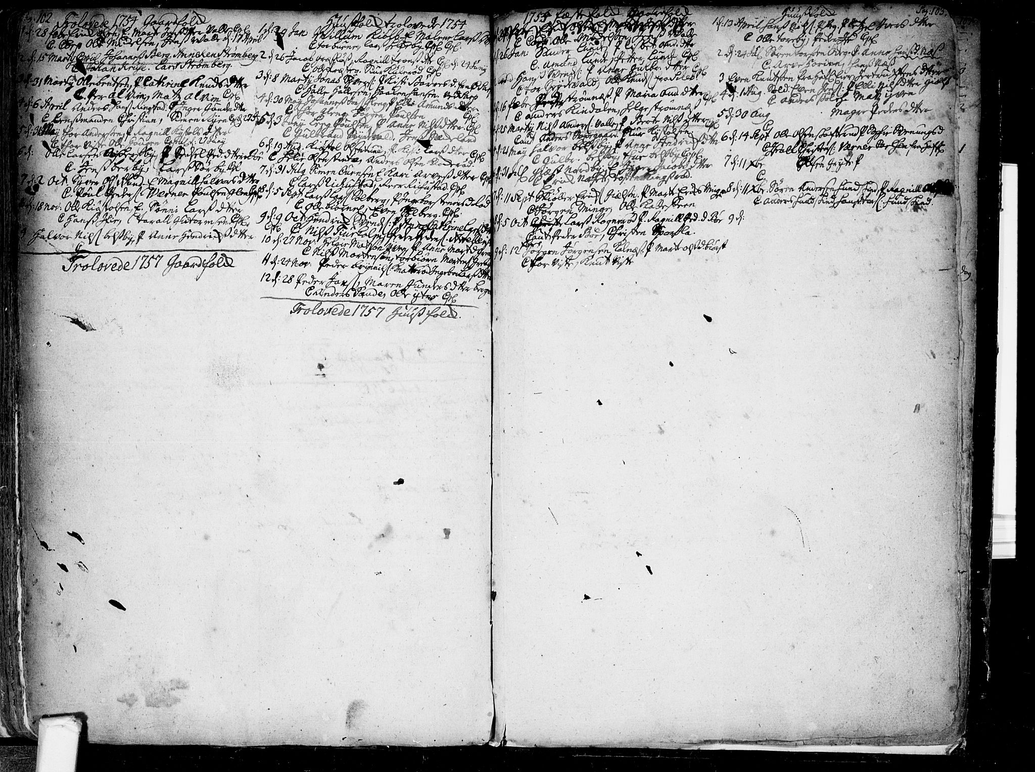 Tune prestekontor Kirkebøker, SAO/A-2007/F/Fa/L0001: Parish register (official) no. 1, 1720-1758, p. 102-103