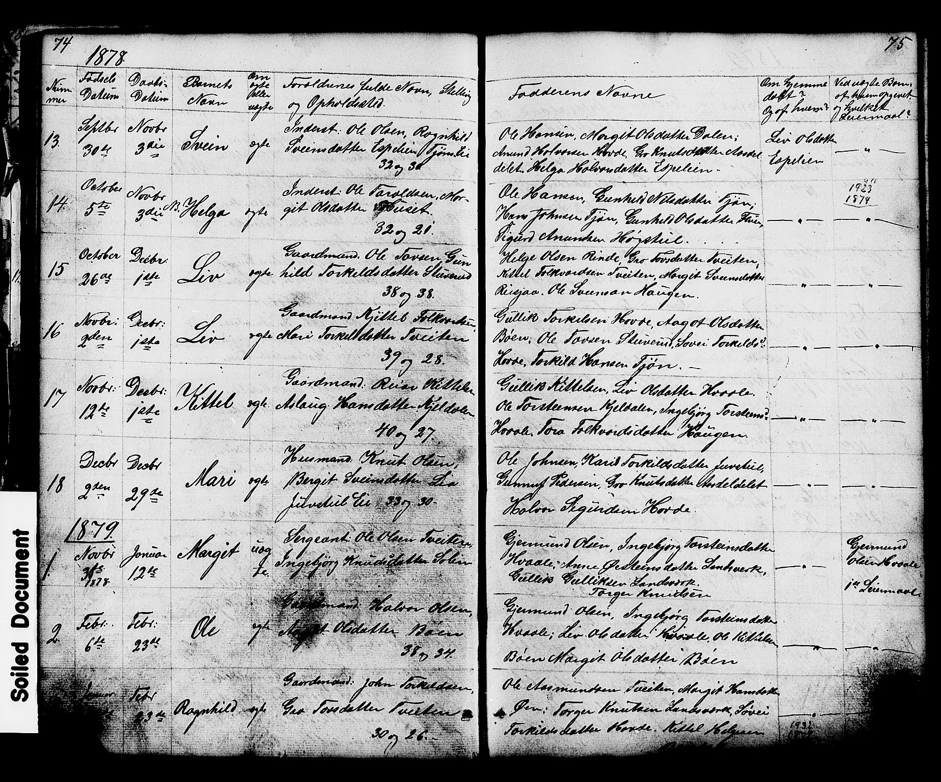 Hjartdal kirkebøker, SAKO/A-270/G/Gc/L0002: Parish register (copy) no. III 2, 1854-1890, p. 74-75