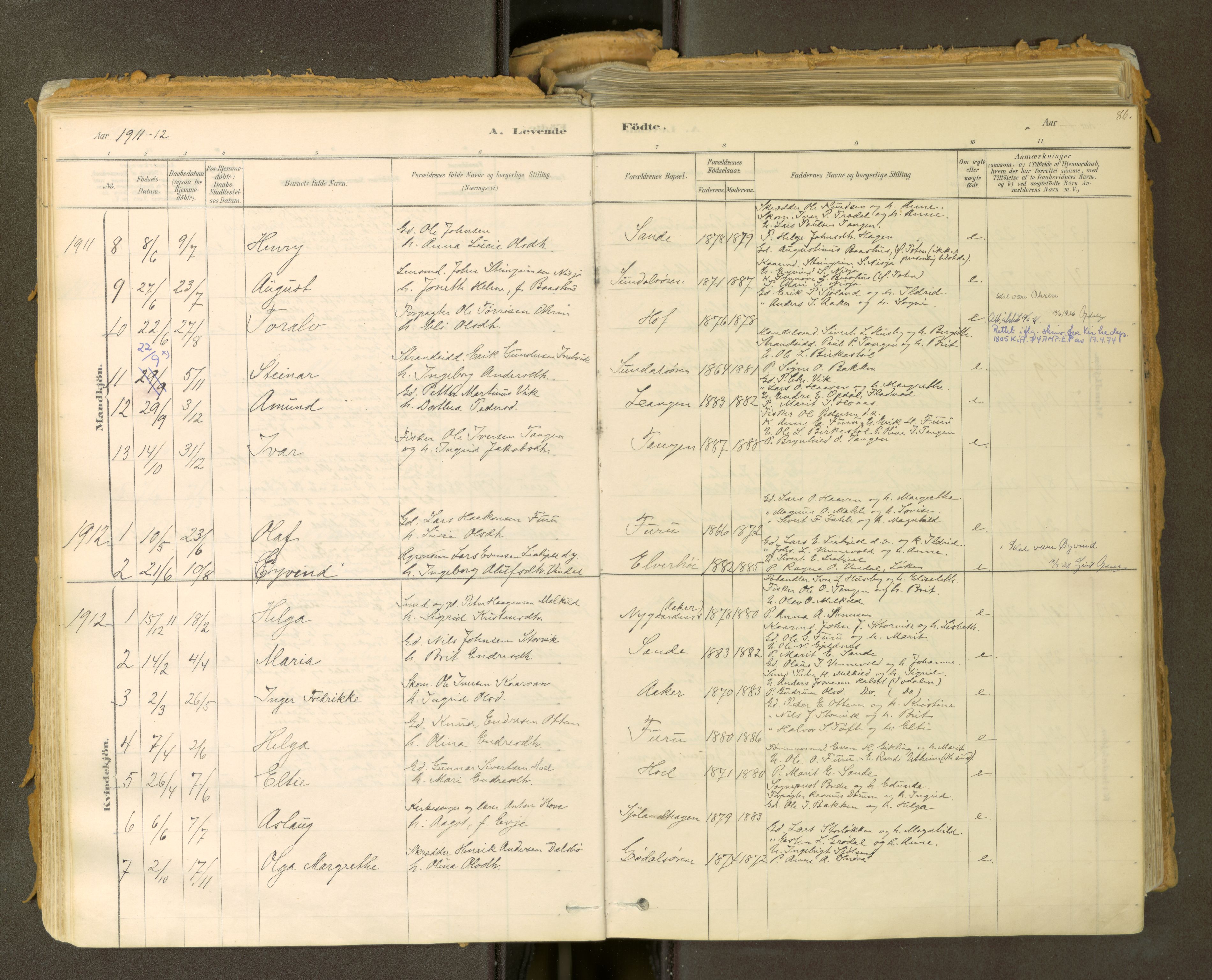 Sunndal sokneprestkontor, SAT/A-1085/1/I/I1/I1a: Parish register (official) no. 2, 1877-1914, p. 86
