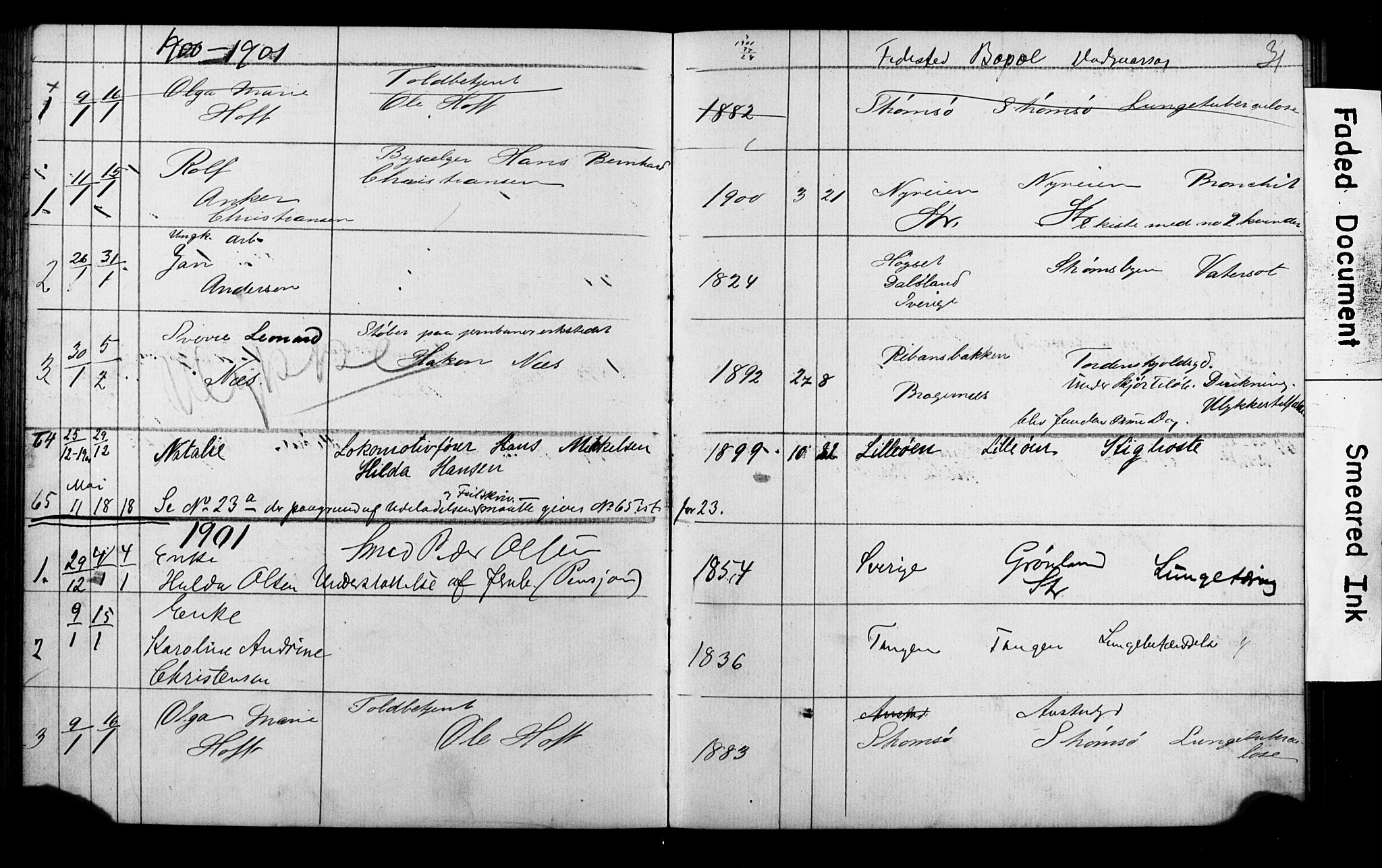 Strømsø kirkebøker, SAKO/A-246/Y/Ya/L0005: Parish register draft no. I 5, 1897-1903, p. 31