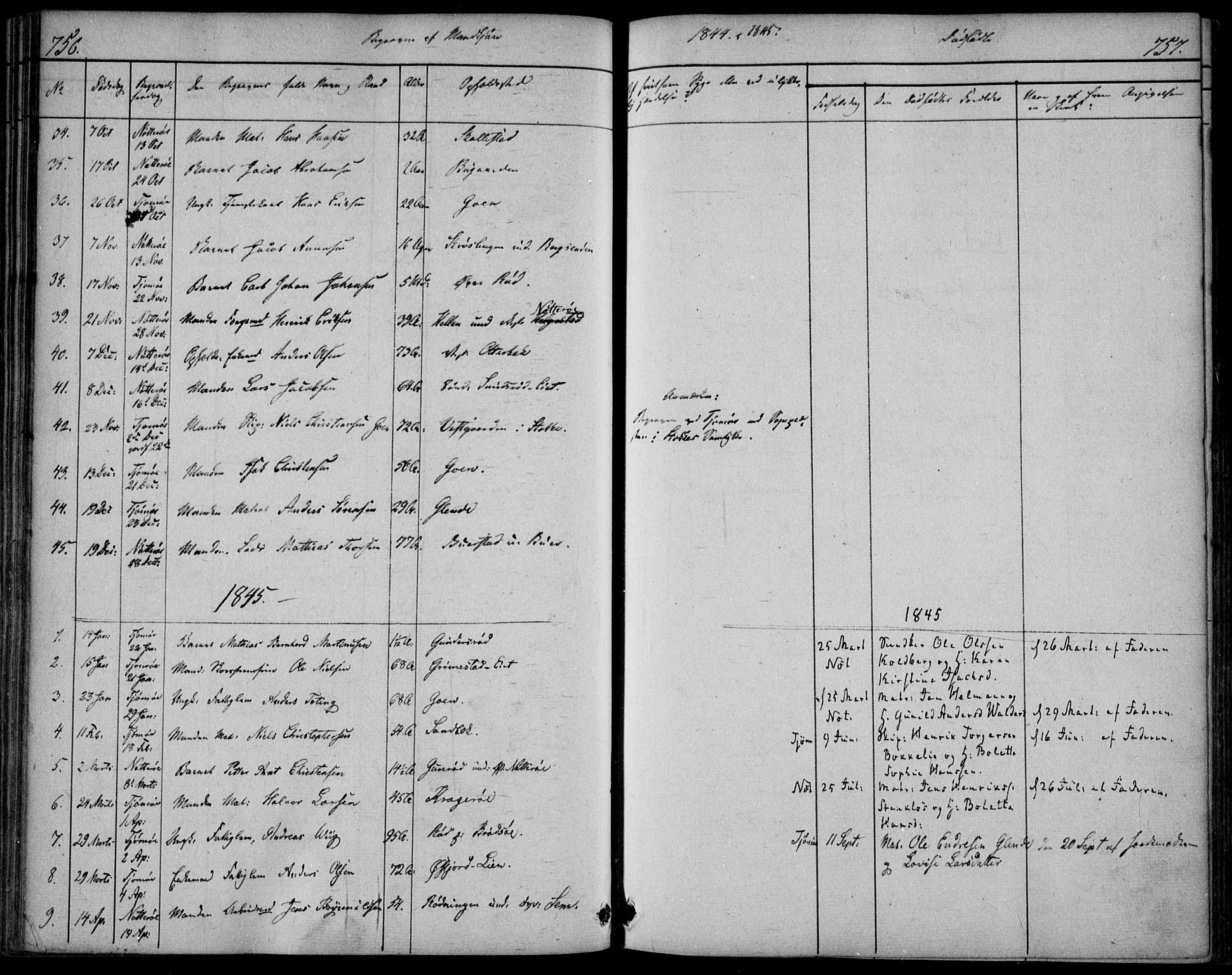 Nøtterøy kirkebøker, AV/SAKO-A-354/F/Fa/L0005: Parish register (official) no. I 5, 1839-1852, p. 756-757