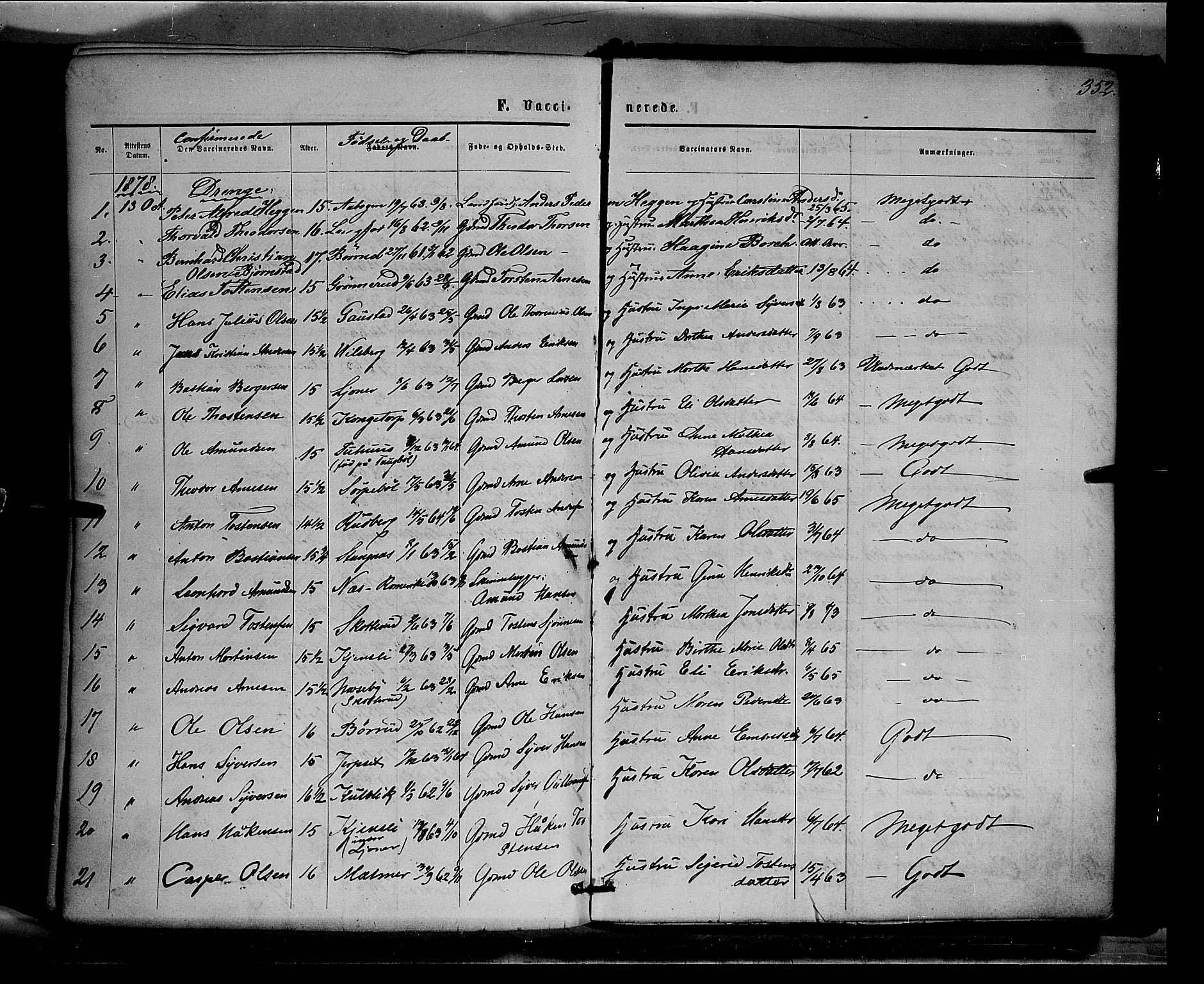 Eidskog prestekontor, AV/SAH-PREST-026/H/Ha/Haa/L0002: Parish register (official) no. 2, 1867-1878, p. 352