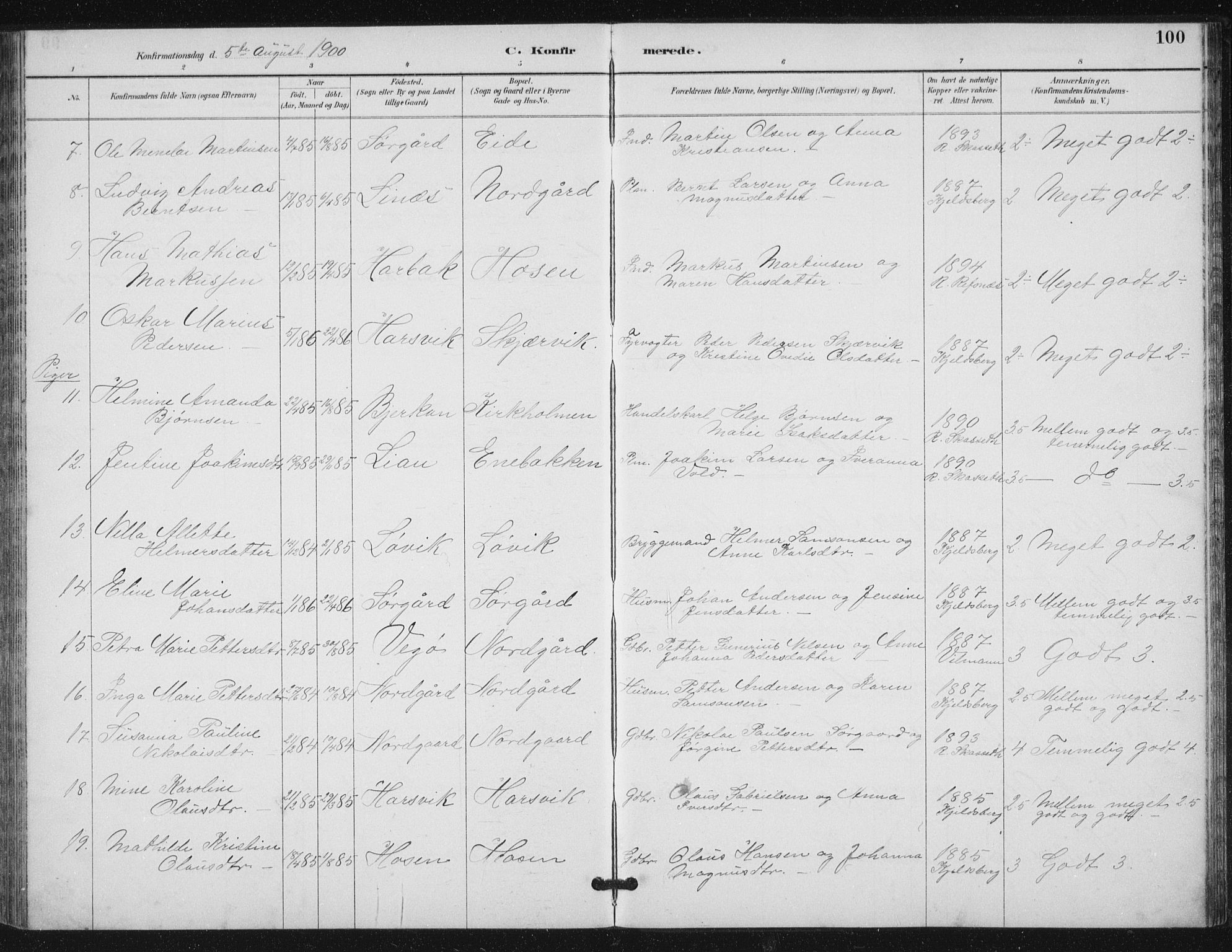 Ministerialprotokoller, klokkerbøker og fødselsregistre - Sør-Trøndelag, SAT/A-1456/656/L0698: Parish register (copy) no. 656C04, 1890-1904, p. 100