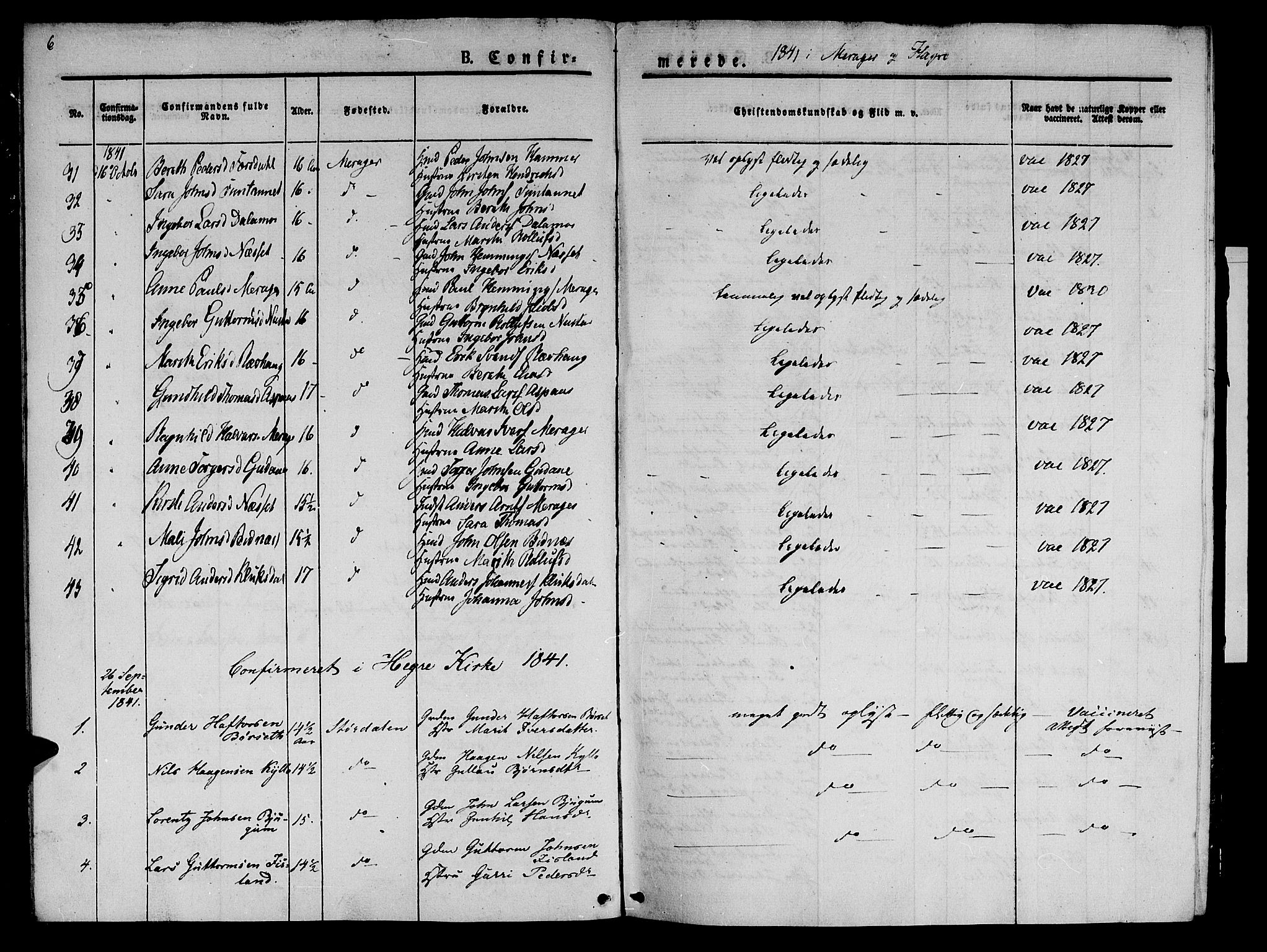 Ministerialprotokoller, klokkerbøker og fødselsregistre - Nord-Trøndelag, AV/SAT-A-1458/709/L0073: Parish register (official) no. 709A13, 1841-1844, p. 6