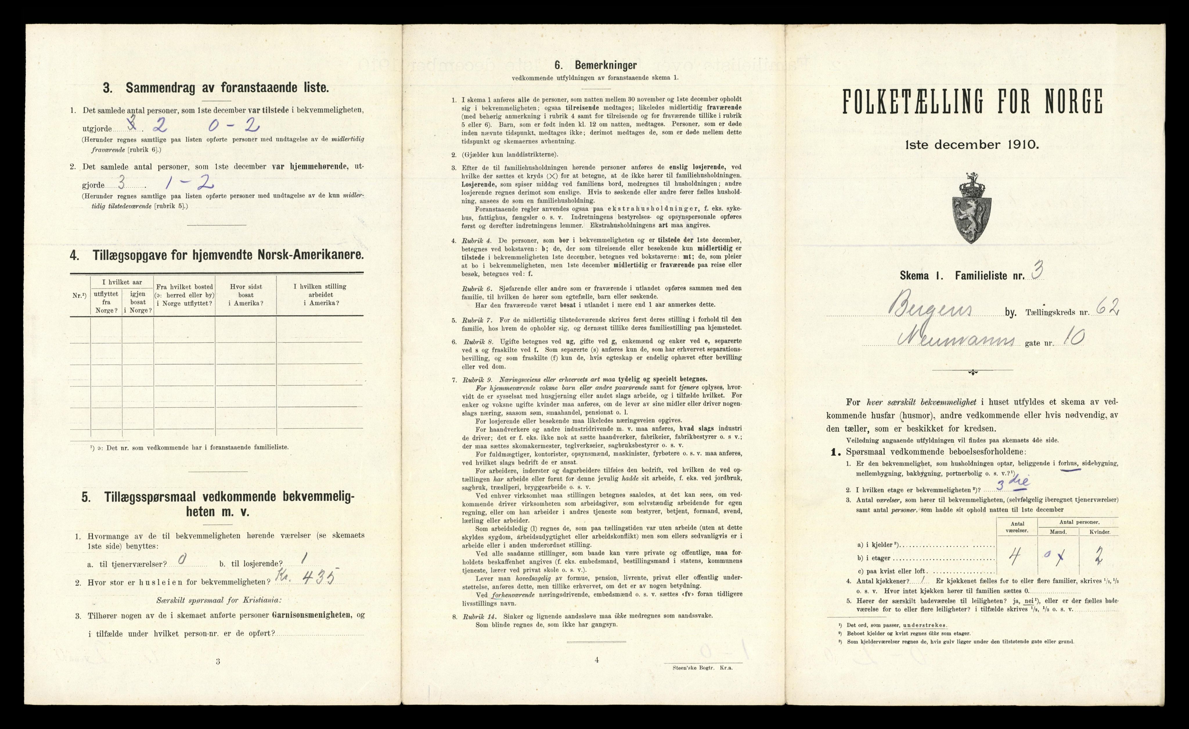 RA, 1910 census for Bergen, 1910, p. 20963