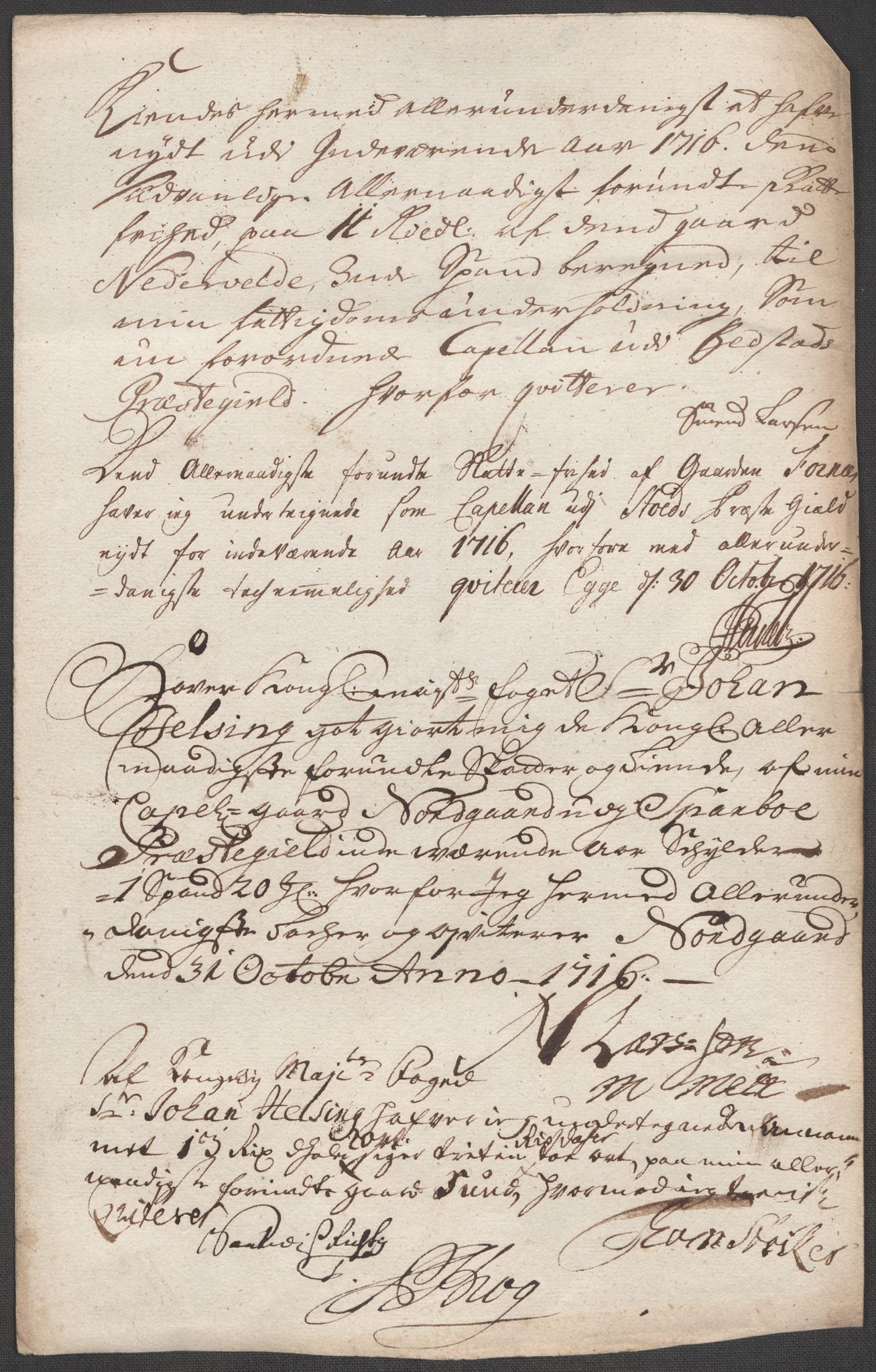 Rentekammeret inntil 1814, Reviderte regnskaper, Fogderegnskap, AV/RA-EA-4092/R63/L4324: Fogderegnskap Inderøy, 1716, p. 238