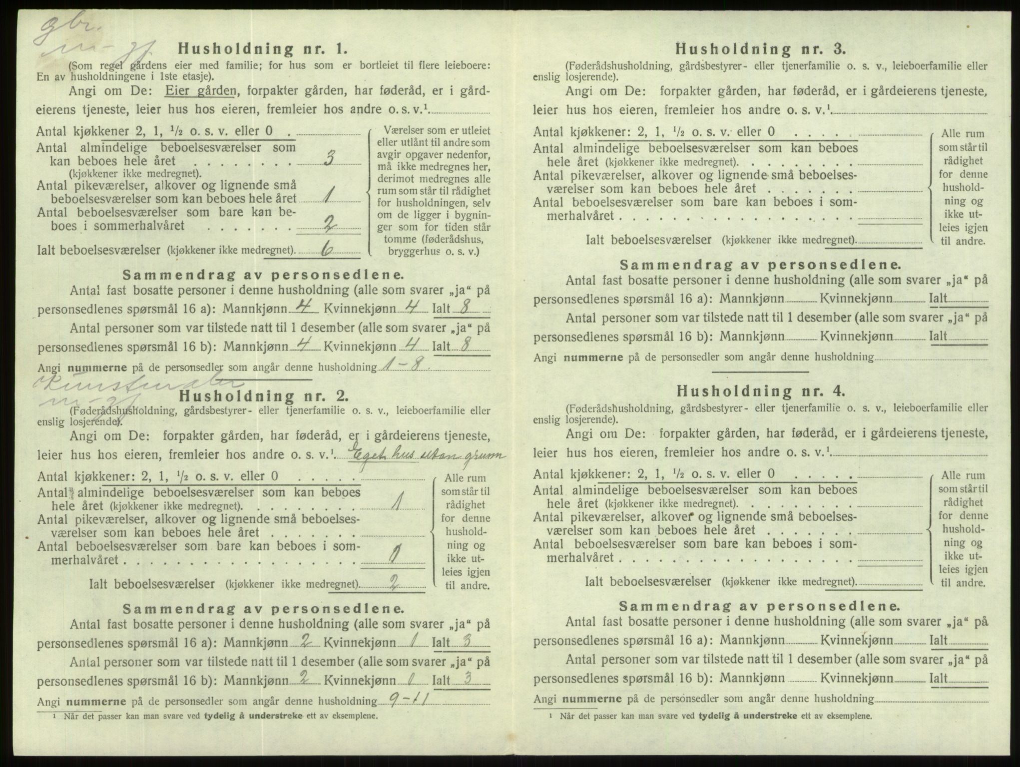 SAB, 1920 census for Gloppen, 1920, p. 404