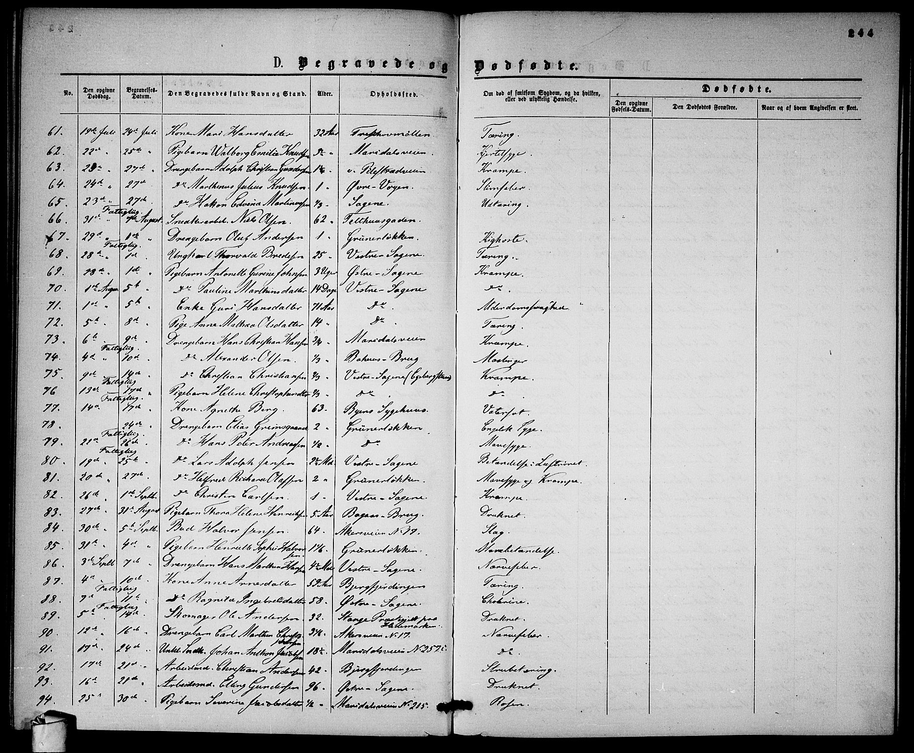 Gamle Aker prestekontor Kirkebøker, SAO/A-10617a/G/L0001: Parish register (copy) no. 1, 1861-1868, p. 244
