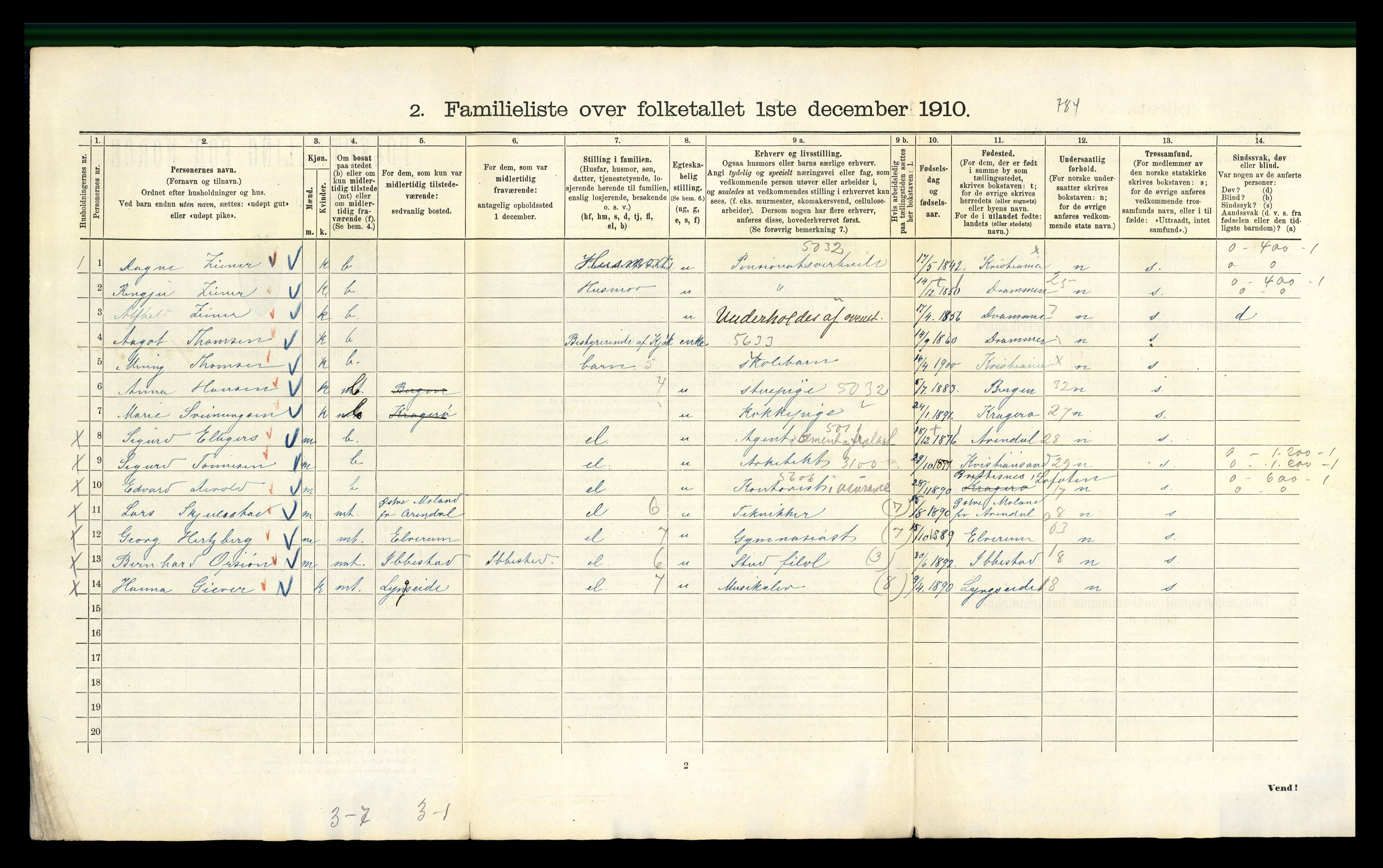 RA, 1910 census for Kristiania, 1910, p. 26366