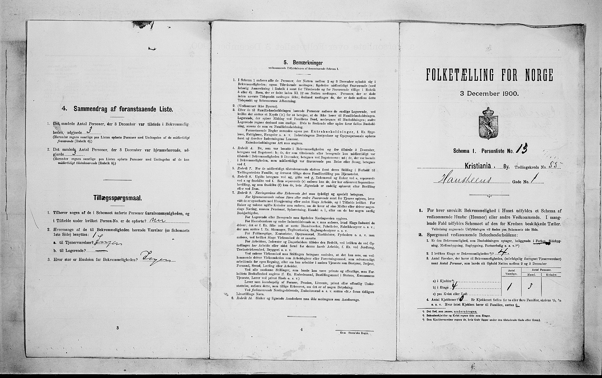 SAO, 1900 census for Kristiania, 1900, p. 32689