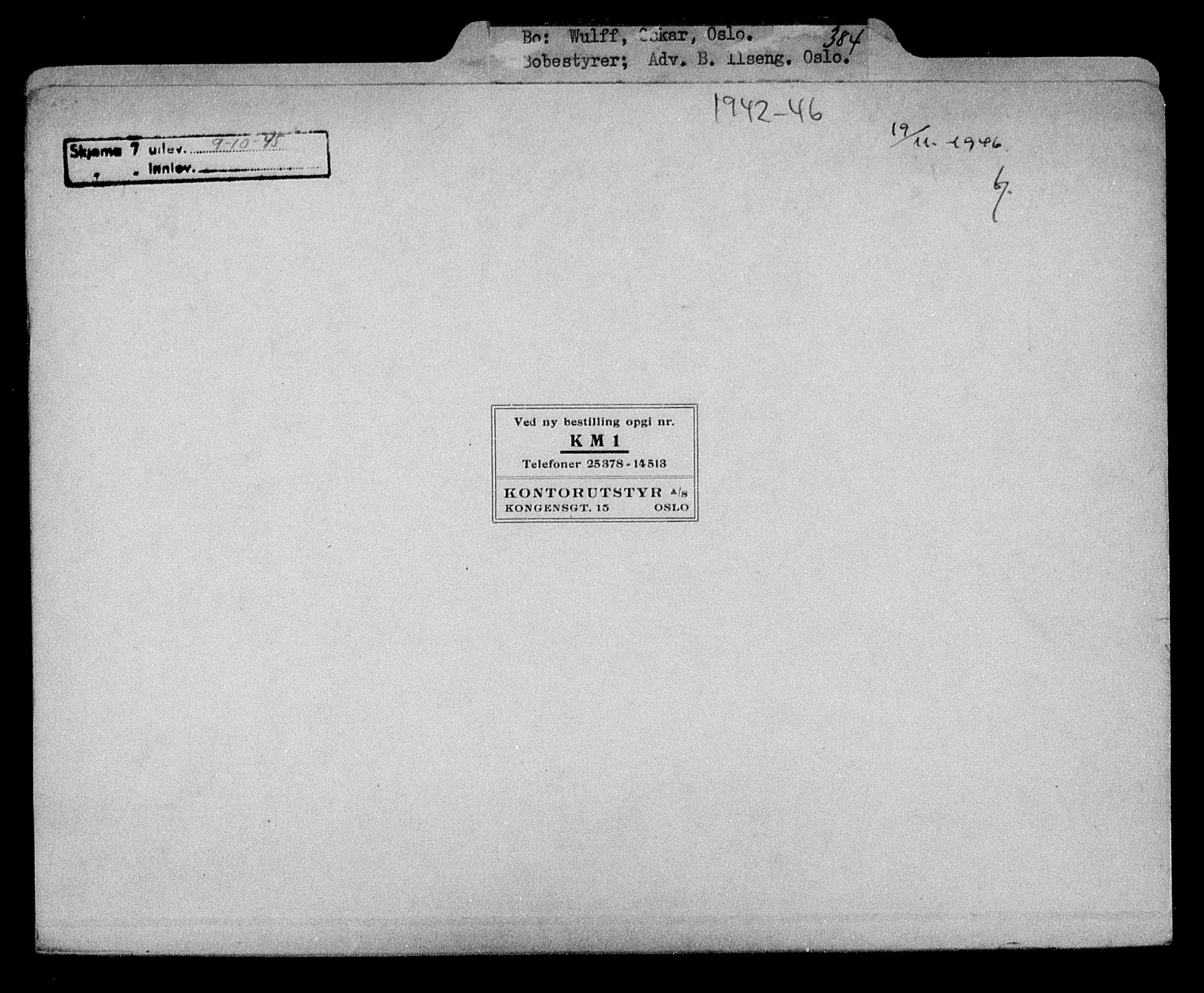 Justisdepartementet, Tilbakeføringskontoret for inndratte formuer, AV/RA-S-1564/H/Hc/Hcc/L0988: --, 1945-1947, p. 298