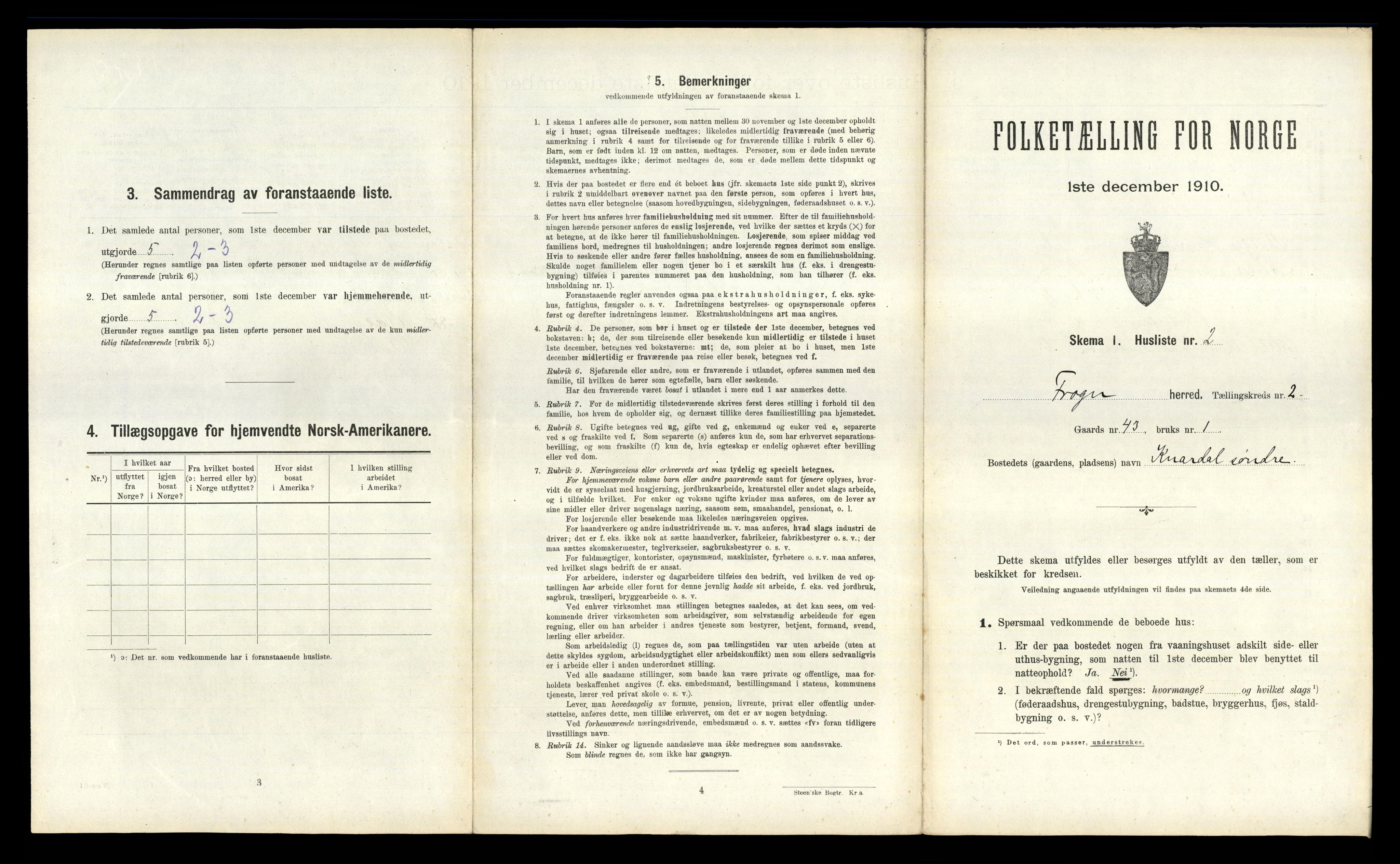 RA, 1910 census for Frogn, 1910, p. 296