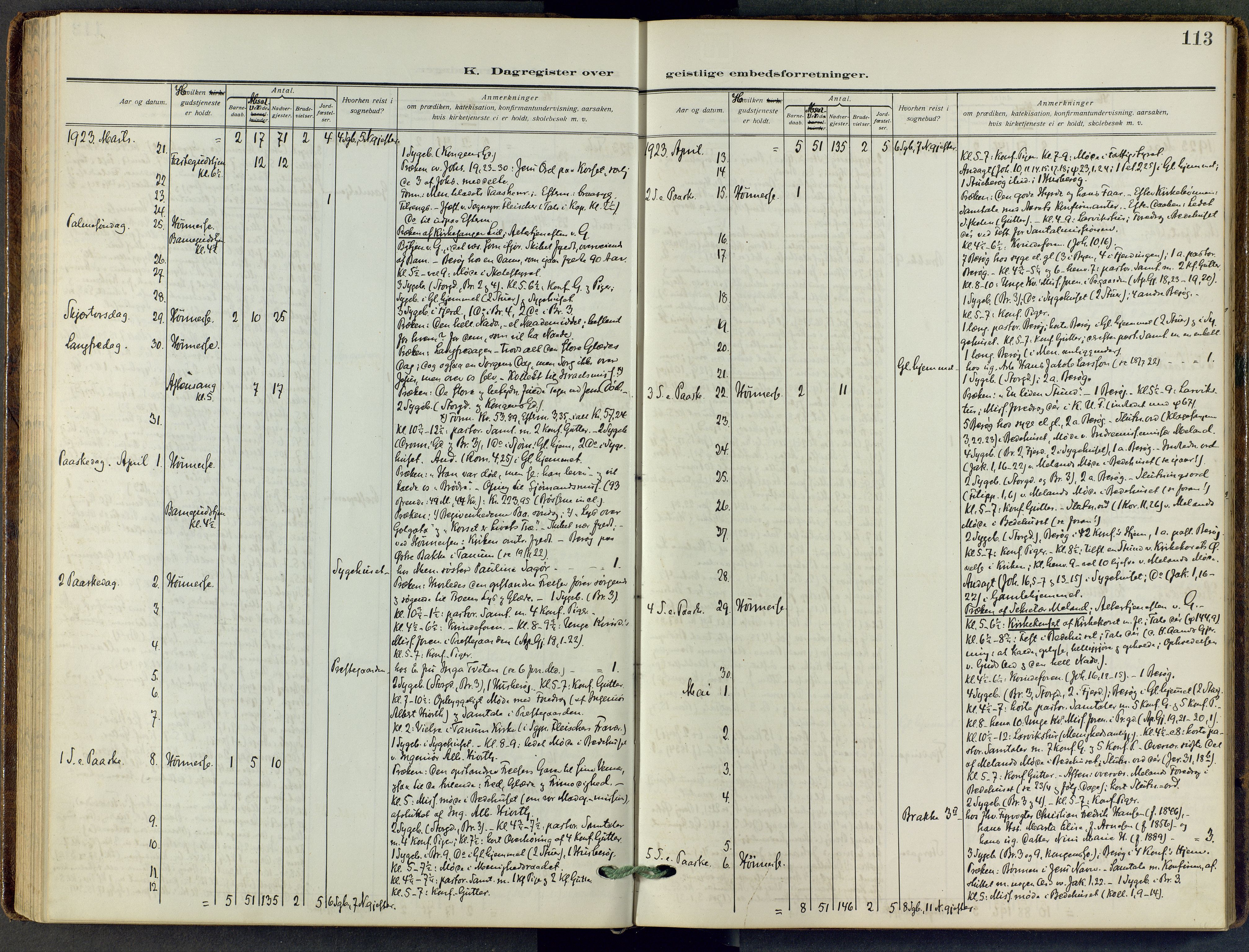 Stavern kirkebøker, AV/SAKO-A-318/F/Fa/L0010: Parish register (official) no. 10, 1916-1967, p. 113