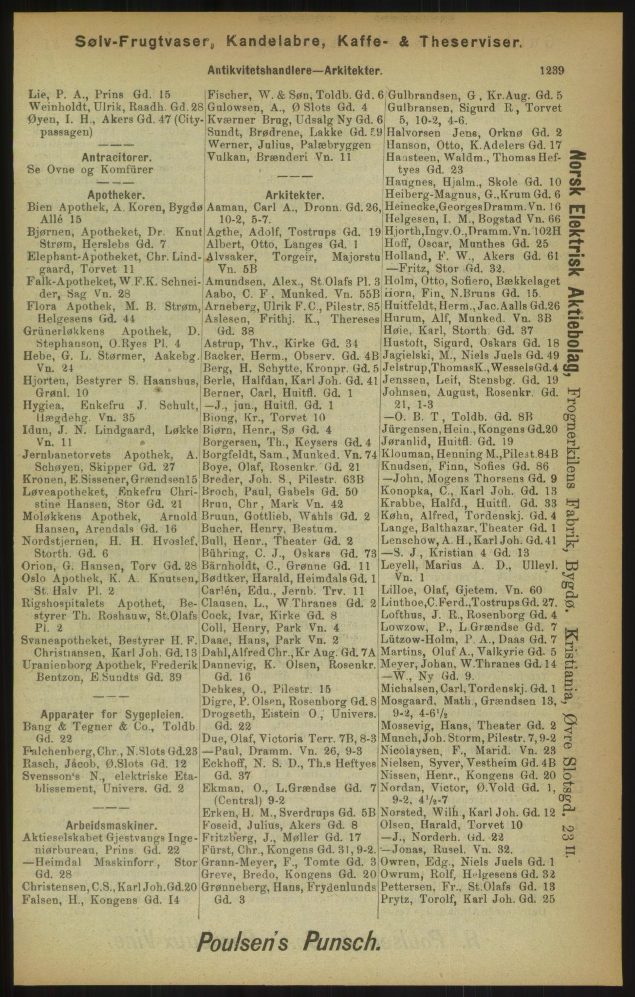 Kristiania/Oslo adressebok, PUBL/-, 1900, p. 1239