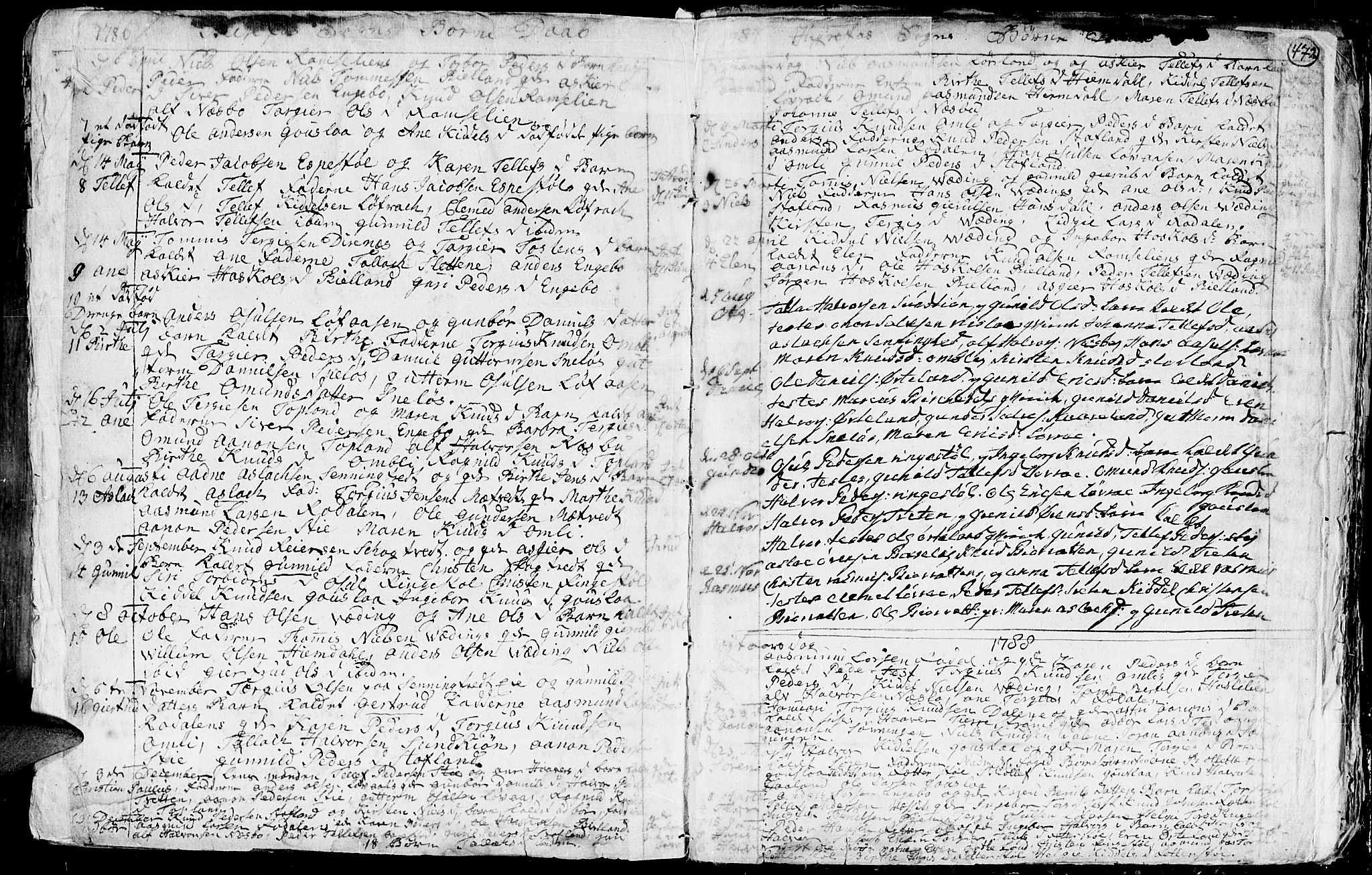 Hommedal sokneprestkontor, SAK/1111-0023/F/Fa/Fab/L0002: Parish register (official) no. A 2 /3, 1740-1821, p. 472