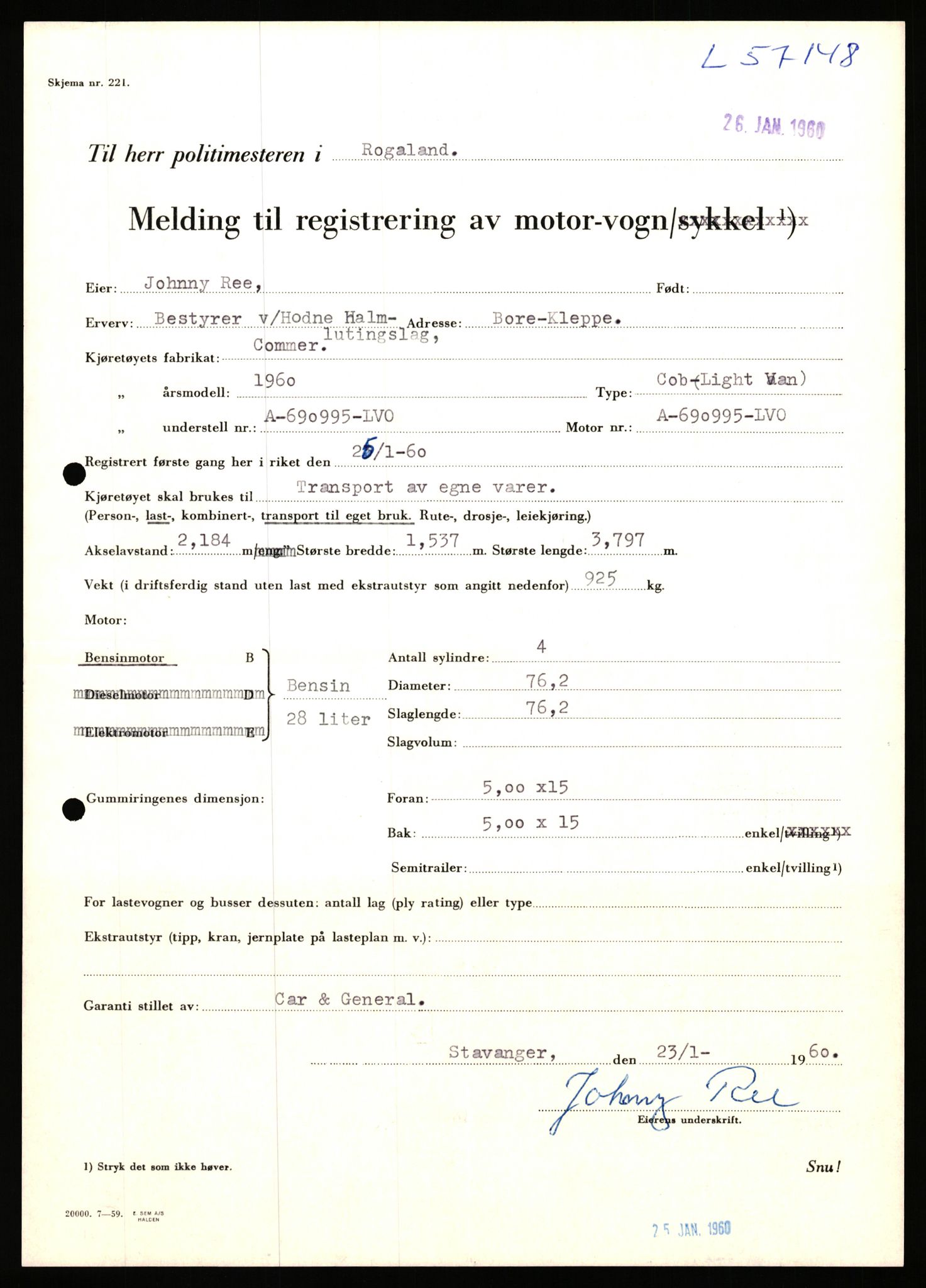 Stavanger trafikkstasjon, AV/SAST-A-101942/0/F/L0056: L-56500 - L-57199, 1930-1971, p. 2200