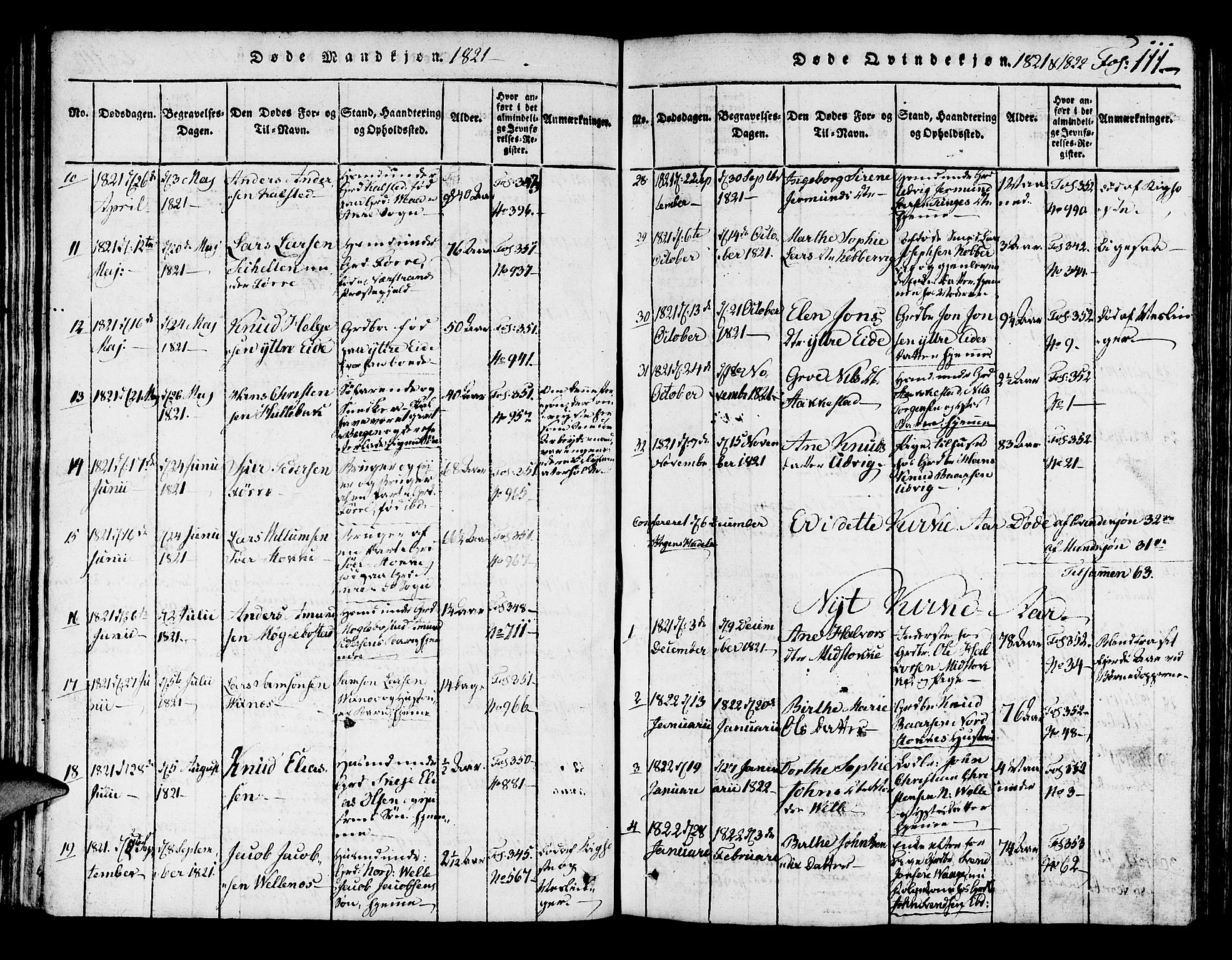 Avaldsnes sokneprestkontor, SAST/A -101851/H/Ha/Haa/L0004: Parish register (official) no. A 4, 1816-1825, p. 111