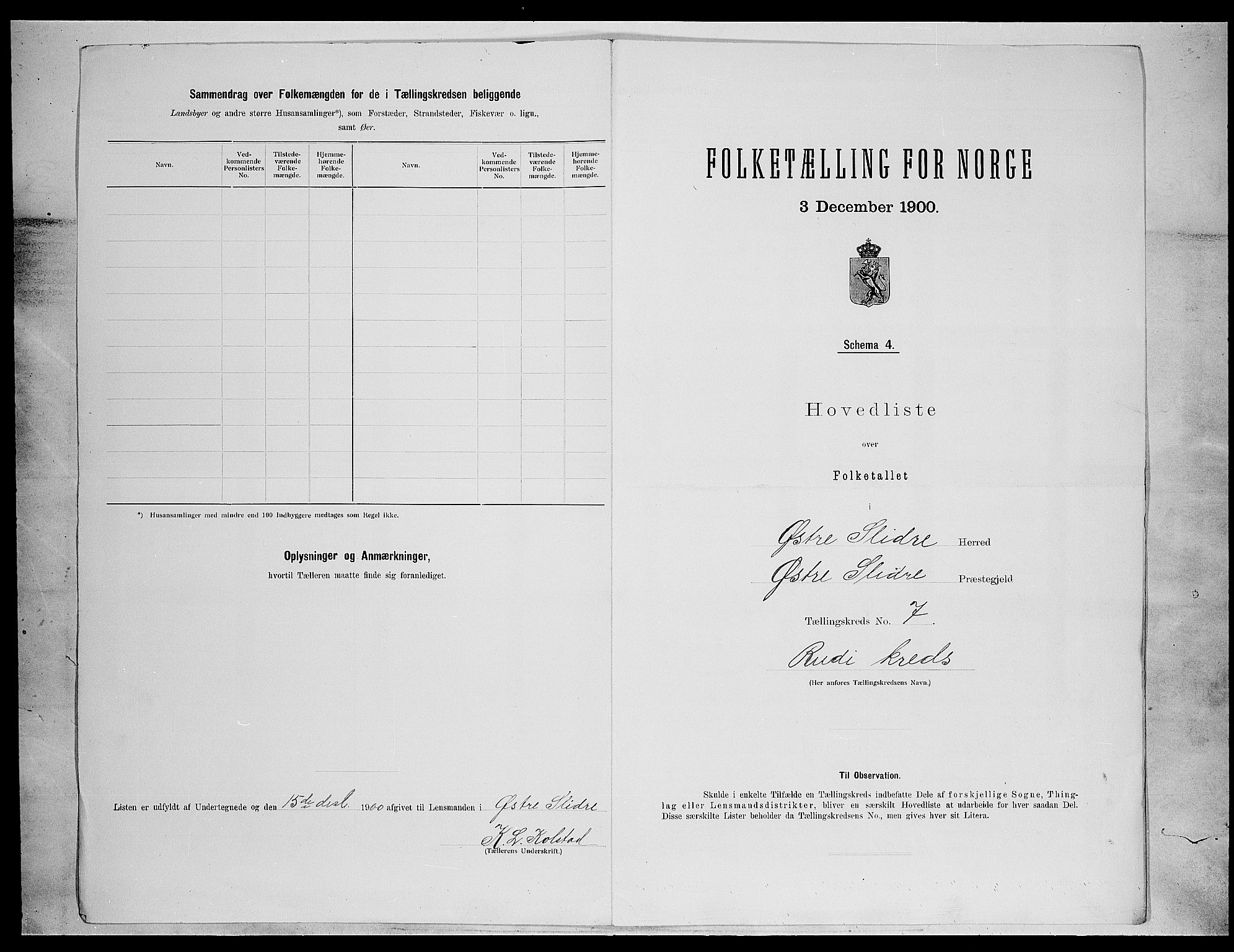 SAH, 1900 census for Øystre Slidre, 1900, p. 26