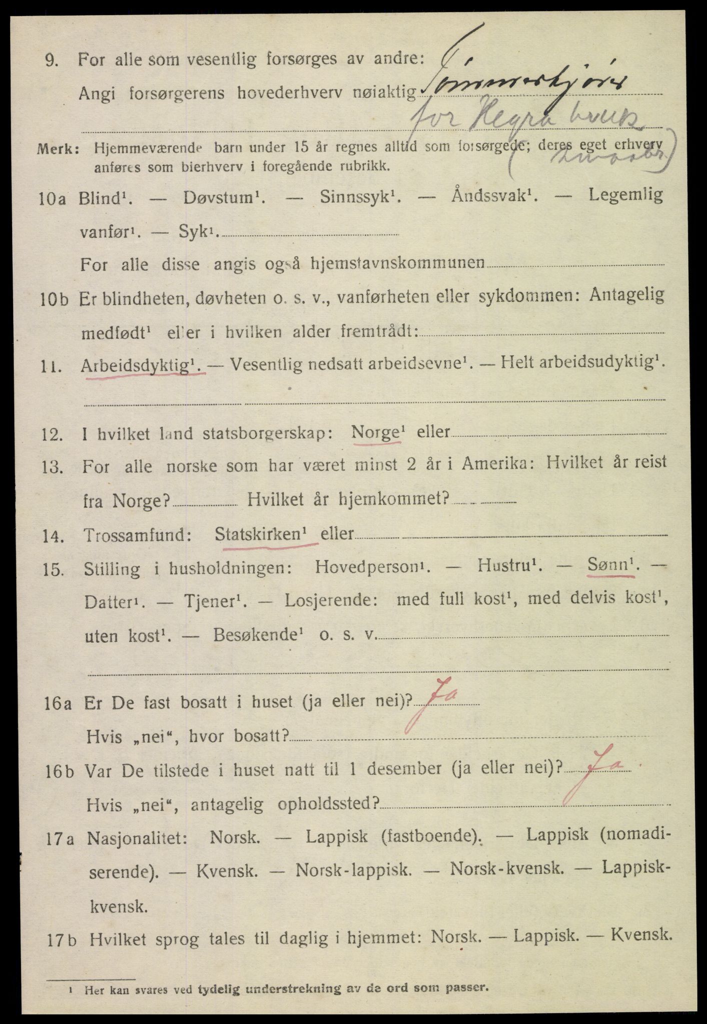 SAT, 1920 census for Meråker, 1920, p. 1739