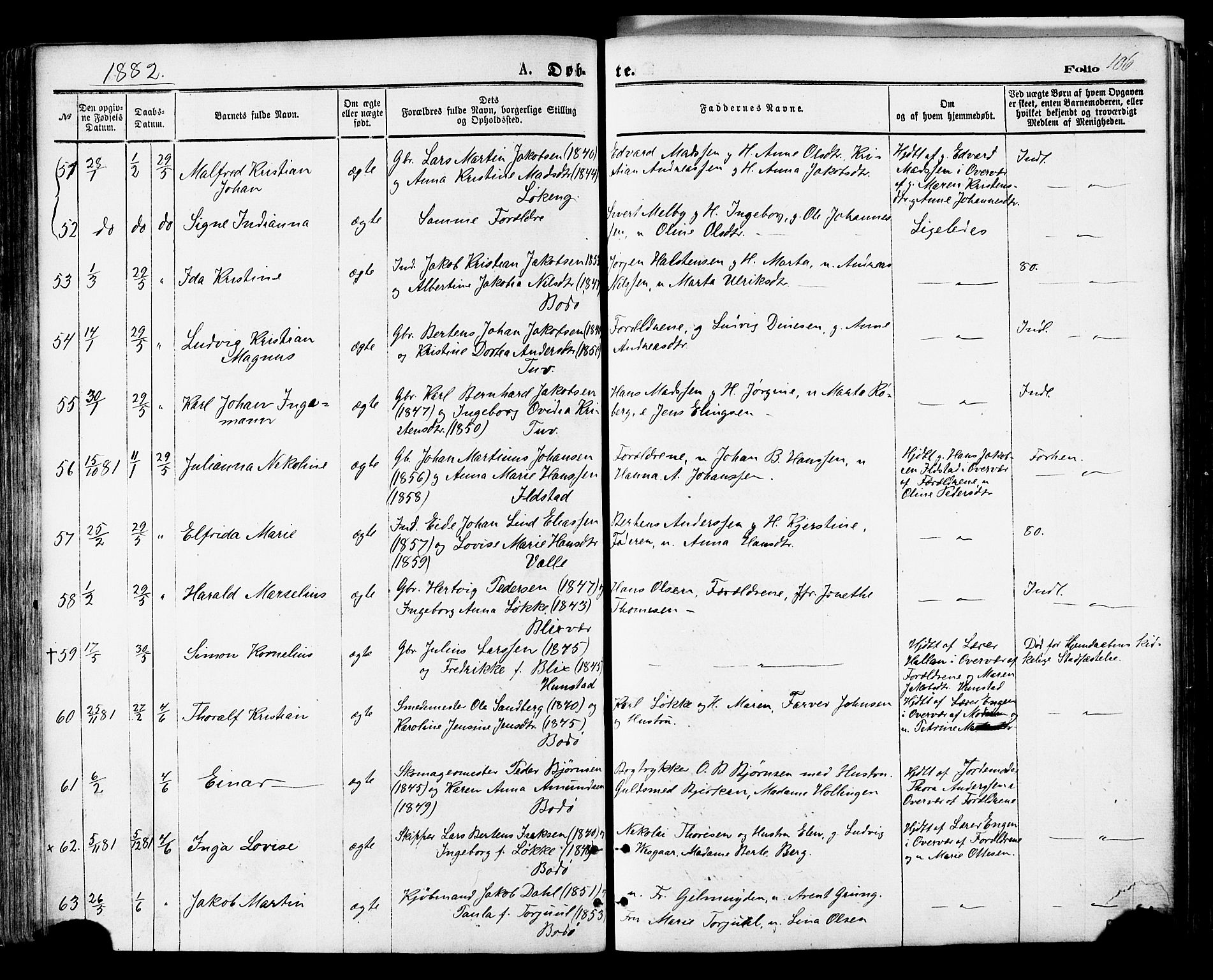 Ministerialprotokoller, klokkerbøker og fødselsregistre - Nordland, SAT/A-1459/801/L0009: Parish register (official) no. 801A09, 1876-1883, p. 106