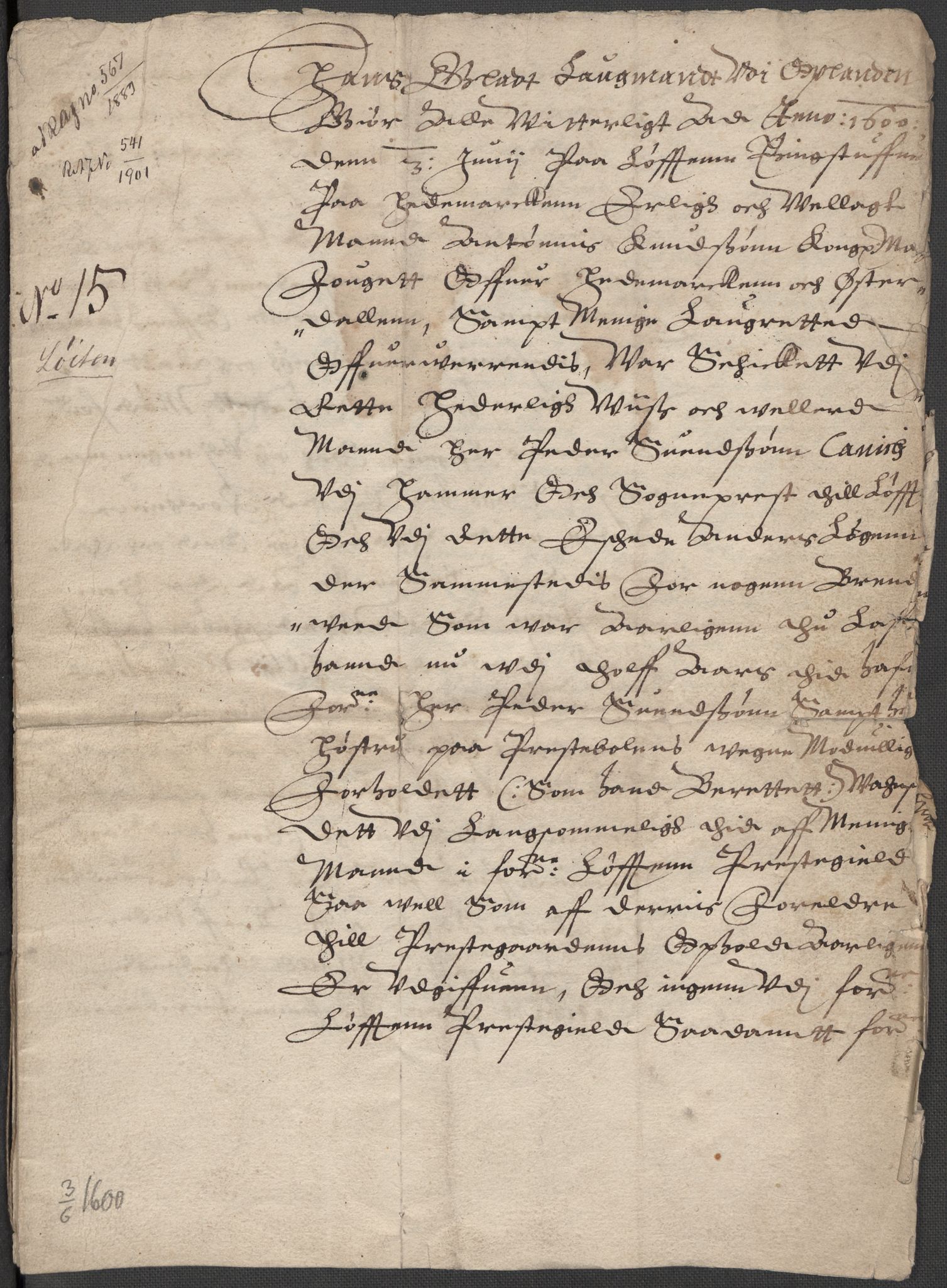 Riksarkivets diplomsamling, AV/RA-EA-5965/F15/L0011: Prestearkiv - Hedmark, 1575-1735, p. 55