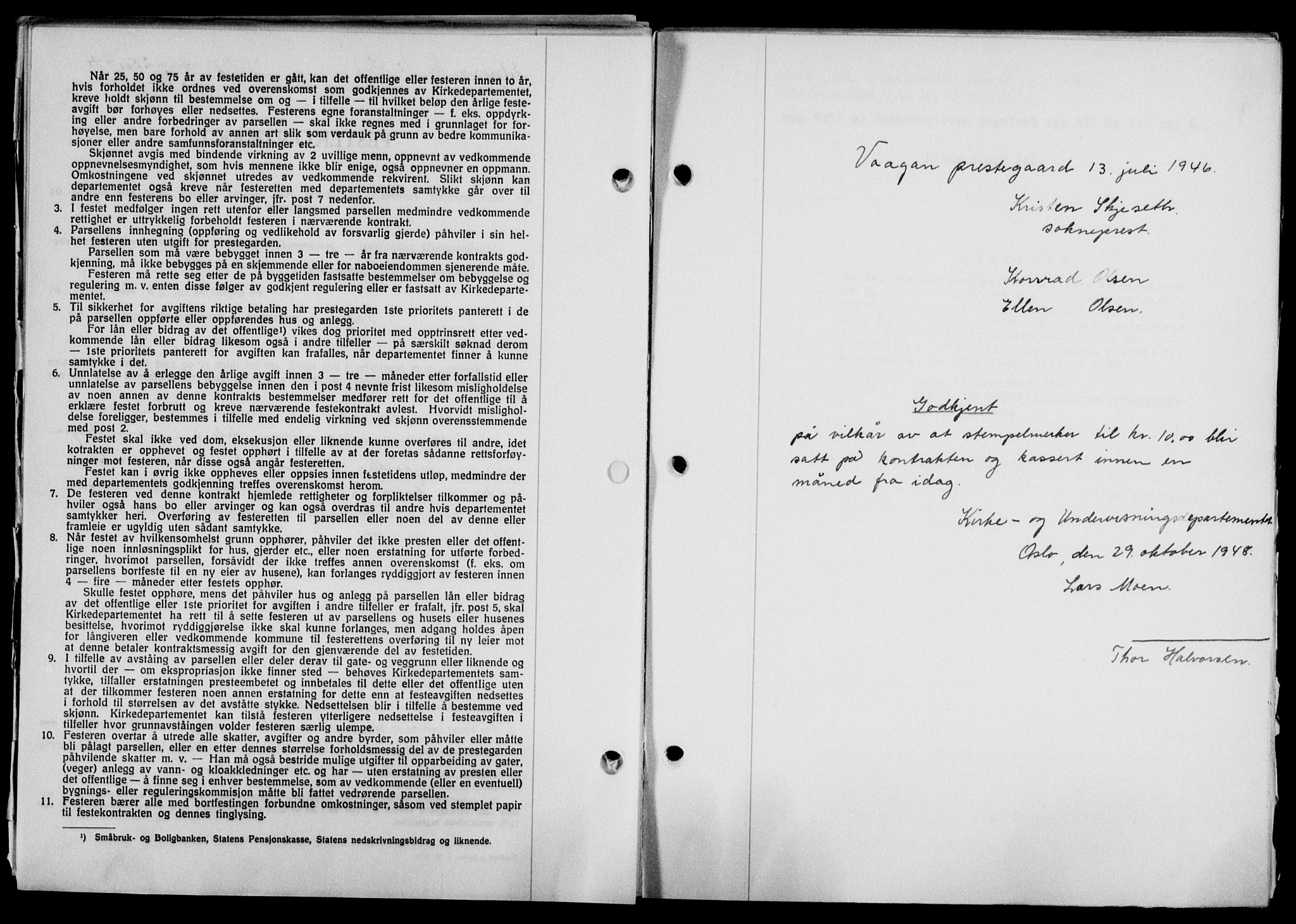 Lofoten sorenskriveri, AV/SAT-A-0017/1/2/2C/L0019a: Mortgage book no. 19a, 1948-1948, Diary no: : 2500/1948