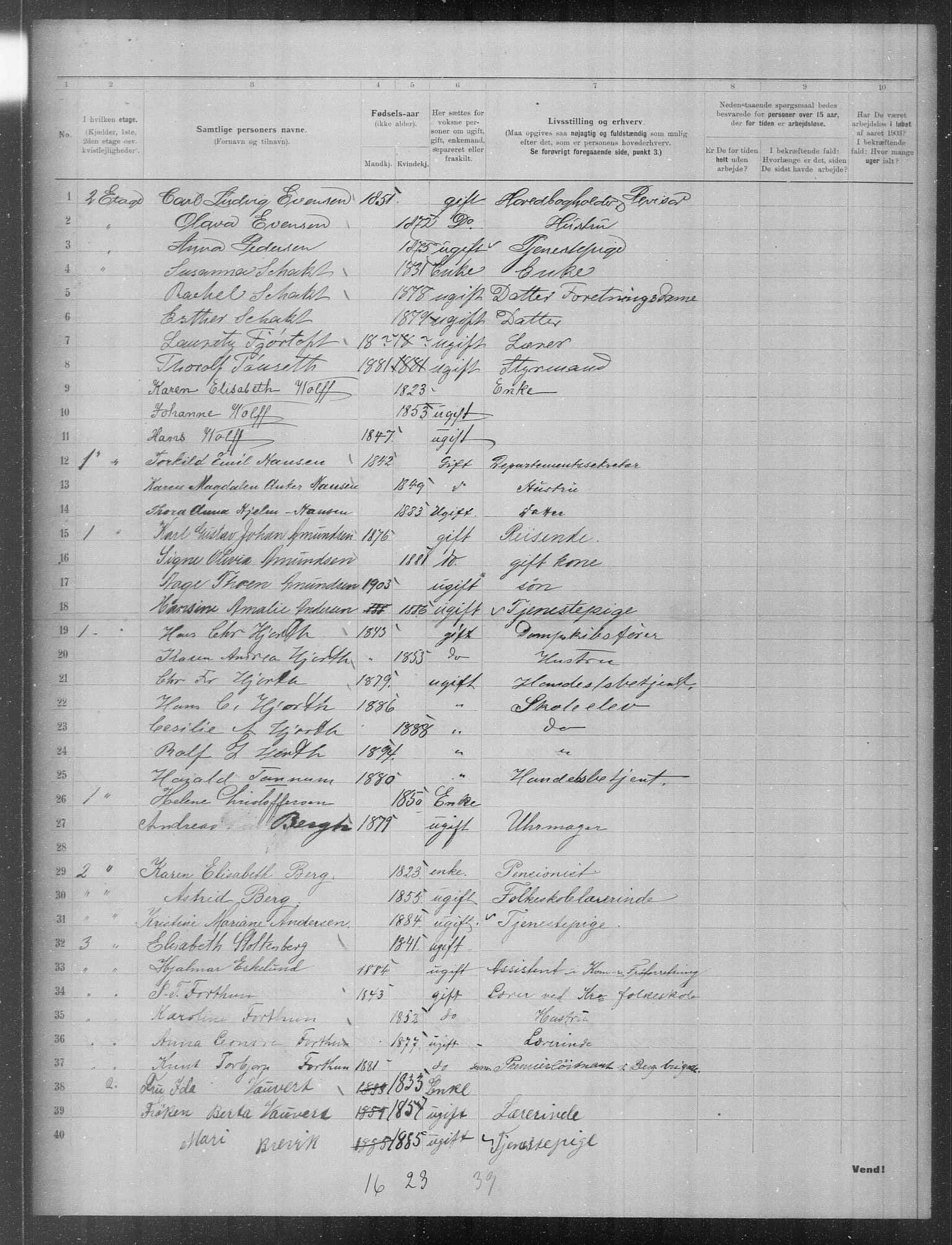 OBA, Municipal Census 1903 for Kristiania, 1903, p. 18894