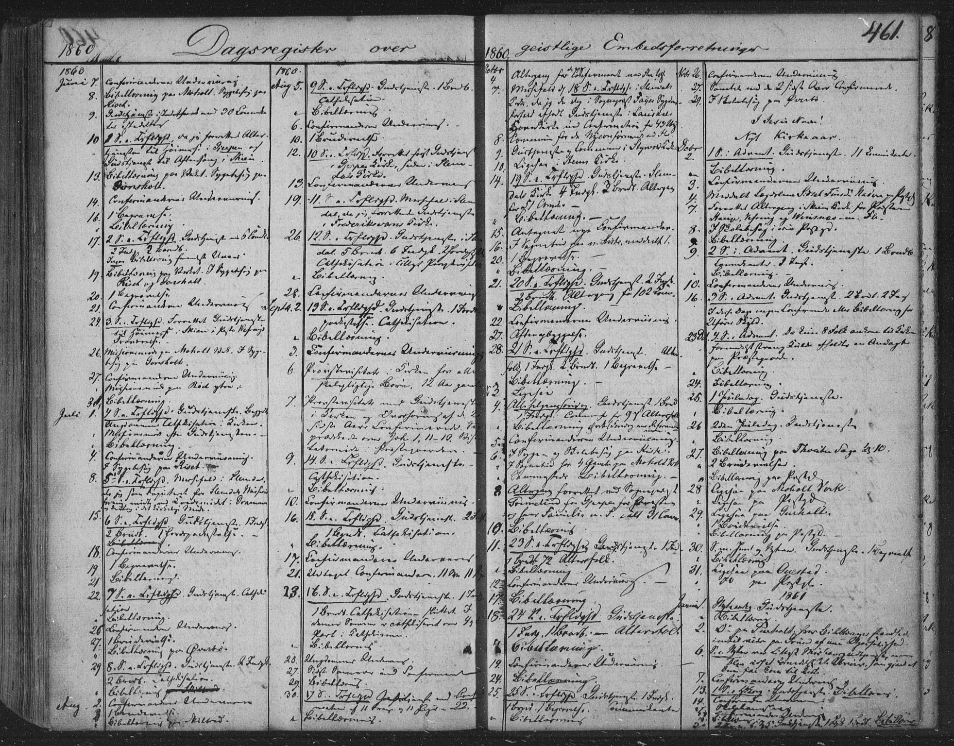 Siljan kirkebøker, SAKO/A-300/F/Fa/L0001: Parish register (official) no. 1, 1831-1870, p. 461