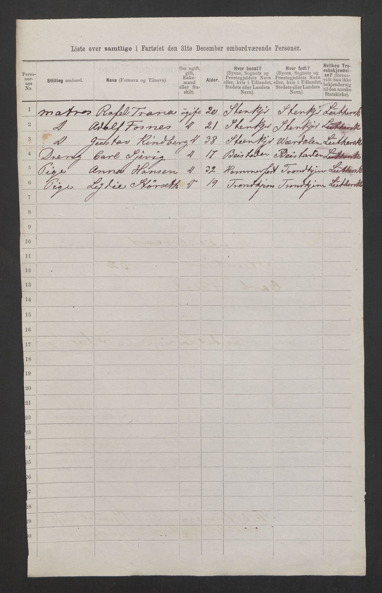 RA, 1875 census, lists of crew on ships: Ships in domestic ports, 1875, p. 1206