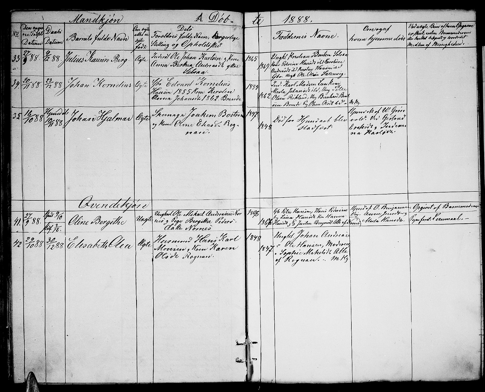 Ministerialprotokoller, klokkerbøker og fødselsregistre - Nordland, AV/SAT-A-1459/847/L0679: Parish register (copy) no. 847C07, 1870-1888, p. 88n