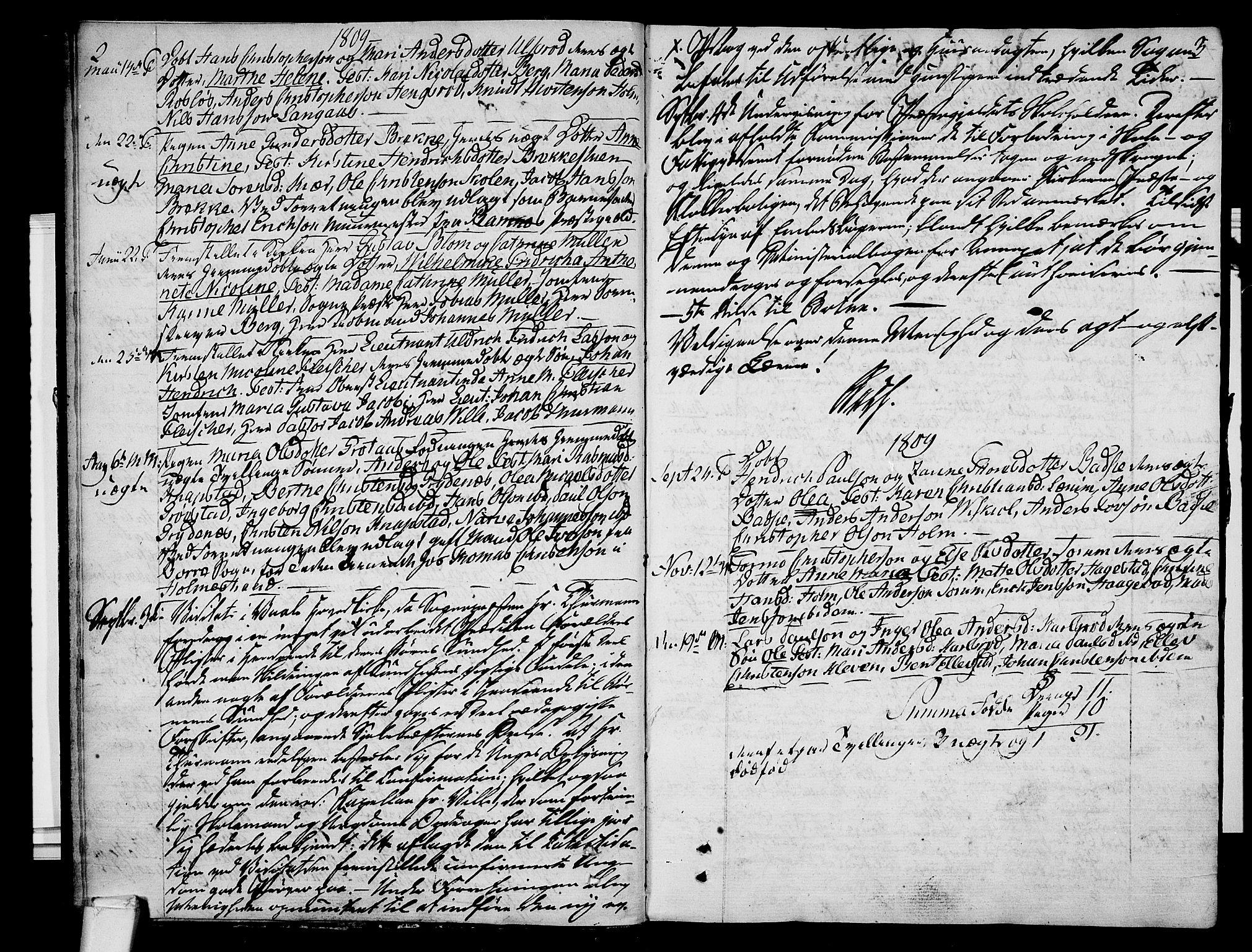 Våle kirkebøker, SAKO/A-334/F/Fa/L0006: Parish register (official) no. I 6, 1808-1814, p. 2-3
