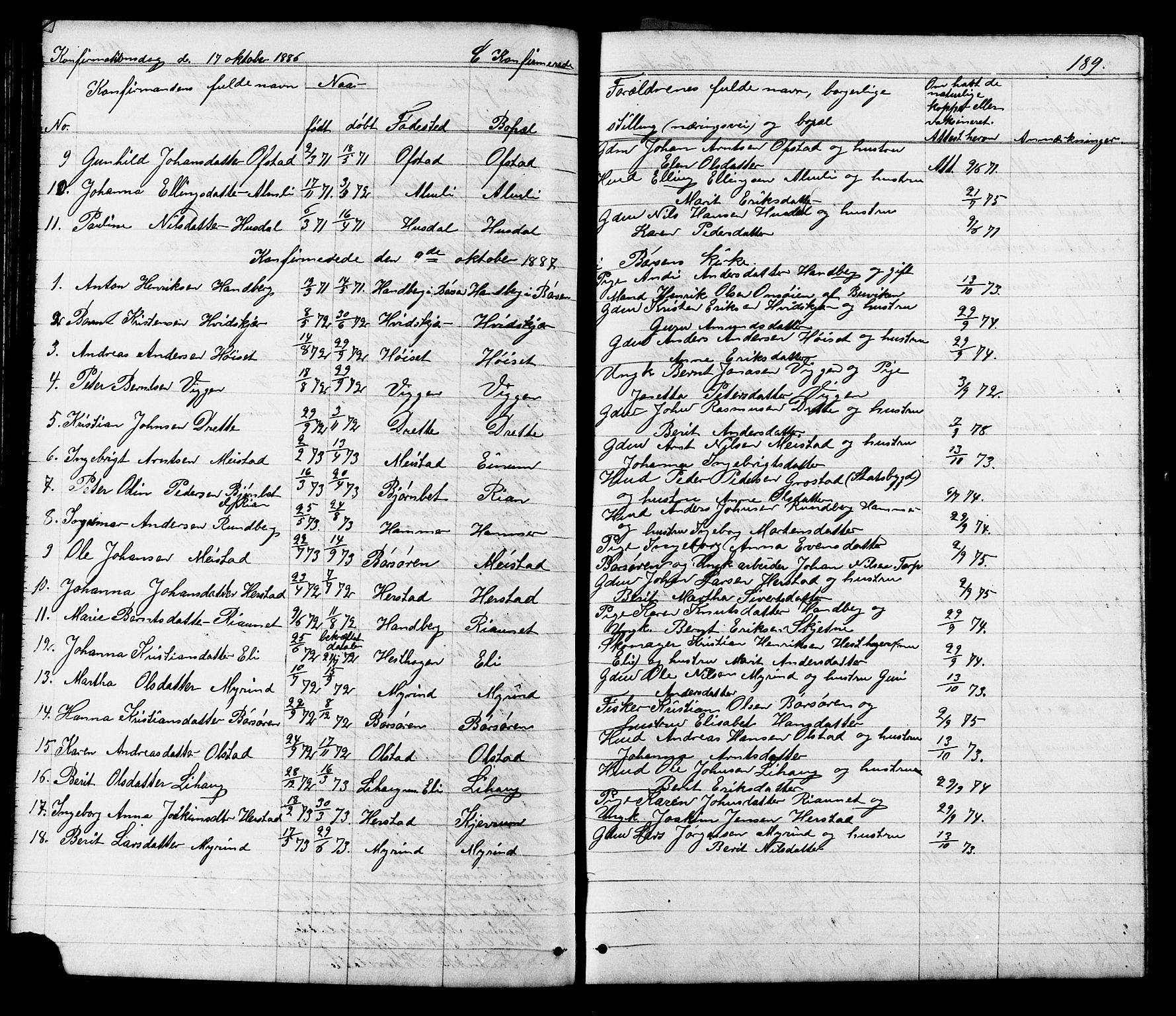 Ministerialprotokoller, klokkerbøker og fødselsregistre - Sør-Trøndelag, SAT/A-1456/665/L0777: Parish register (copy) no. 665C02, 1867-1915, p. 189