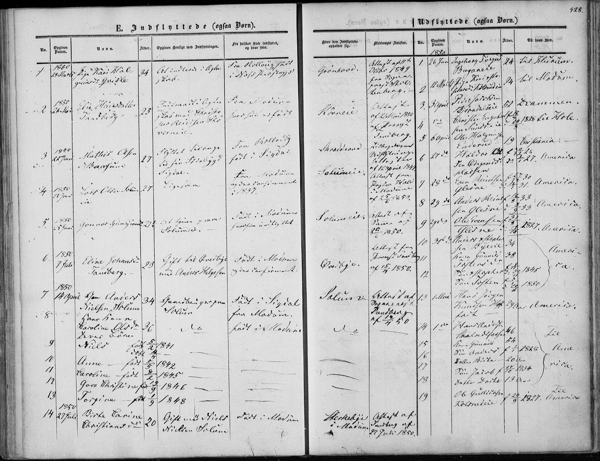 Sigdal kirkebøker, SAKO/A-245/F/Fa/L0008: Parish register (official) no. I 8, 1850-1859, p. 428