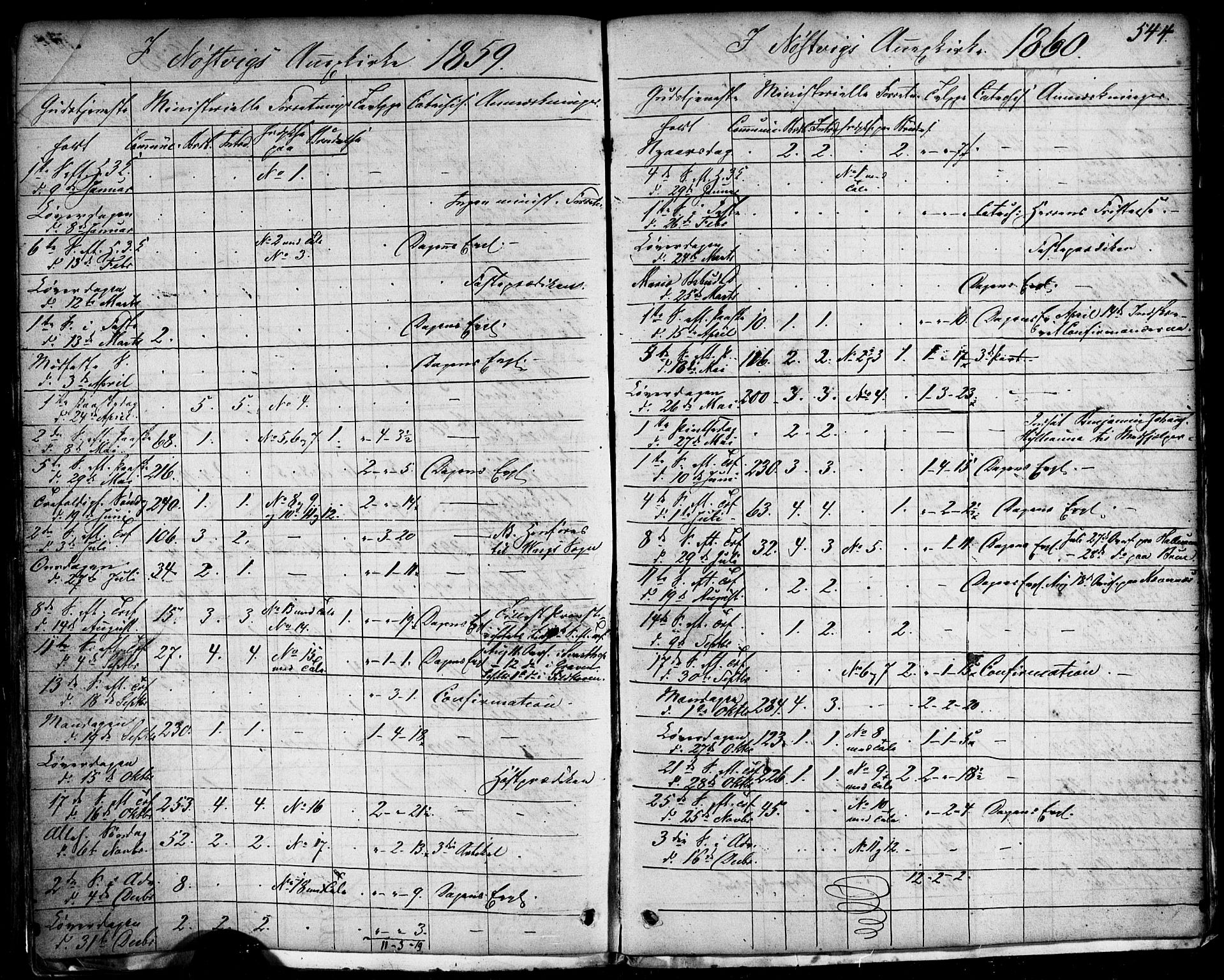 Ministerialprotokoller, klokkerbøker og fødselsregistre - Nordland, SAT/A-1459/814/L0224: Parish register (official) no. 814A05, 1834-1874, p. 544