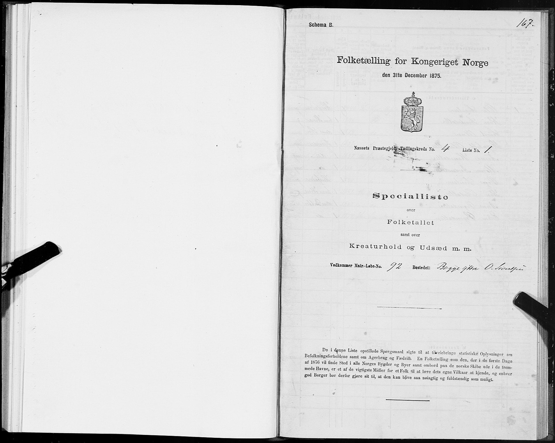 SAT, 1875 census for 1543P Nesset, 1875, p. 2167