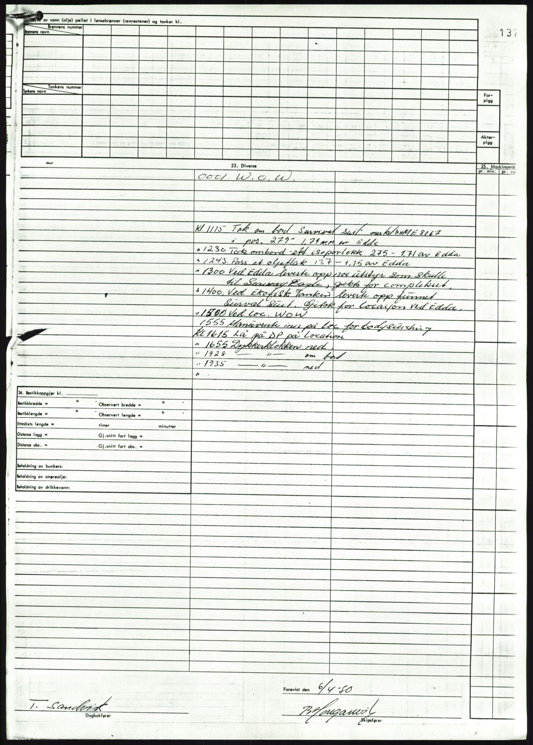 Justisdepartementet, Granskningskommisjonen ved Alexander Kielland-ulykken 27.3.1980, AV/RA-S-1165/D/L0018: R Feltopprydning (Doku.liste + R2, R4-R6 av 6), 1980-1981, p. 826