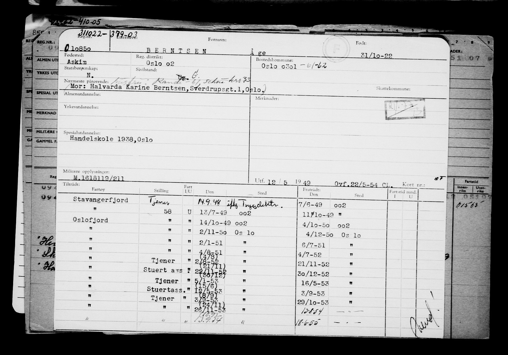 Direktoratet for sjømenn, AV/RA-S-3545/G/Gb/L0211: Hovedkort, 1922, p. 631