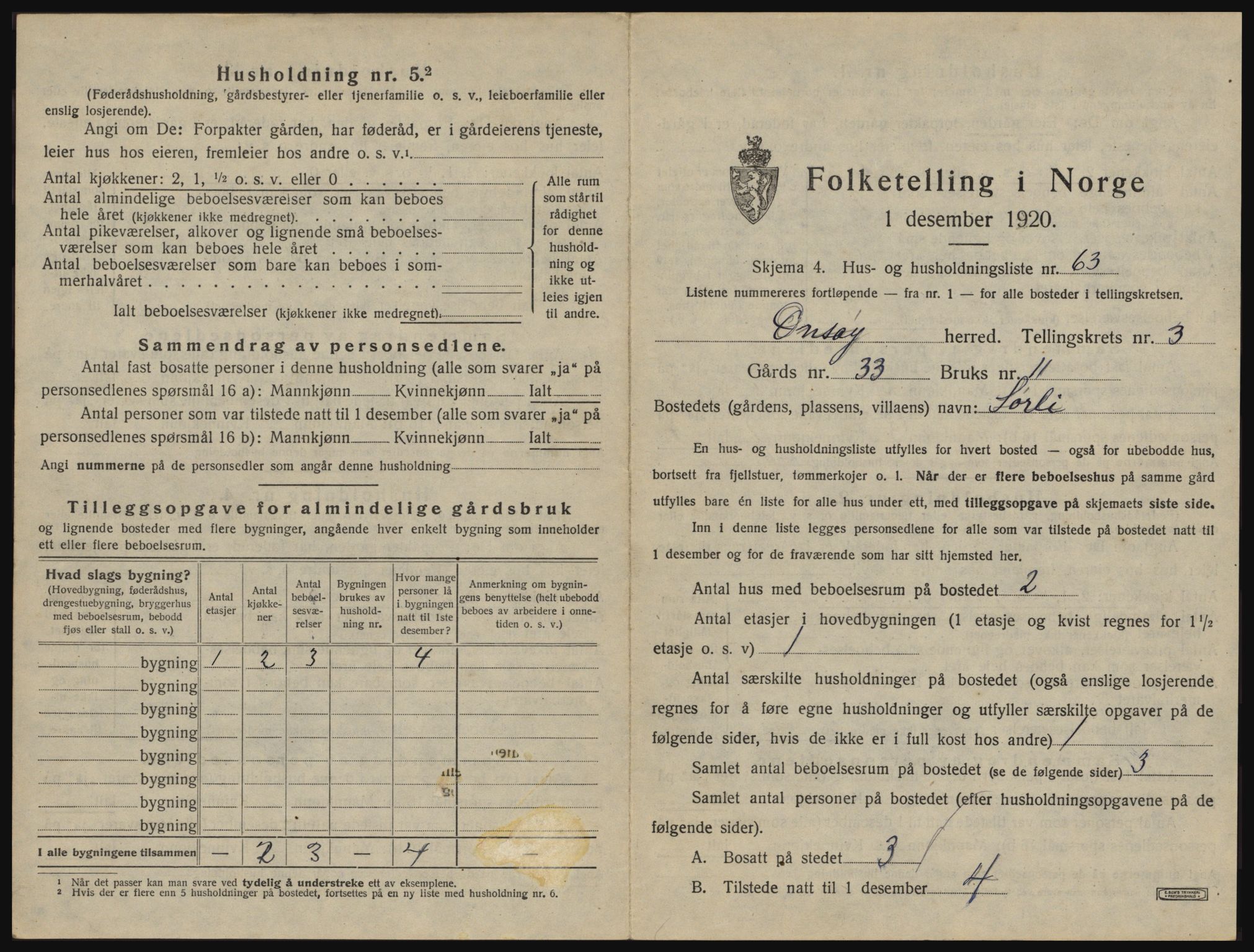 SAO, 1920 census for Onsøy, 1920, p. 414