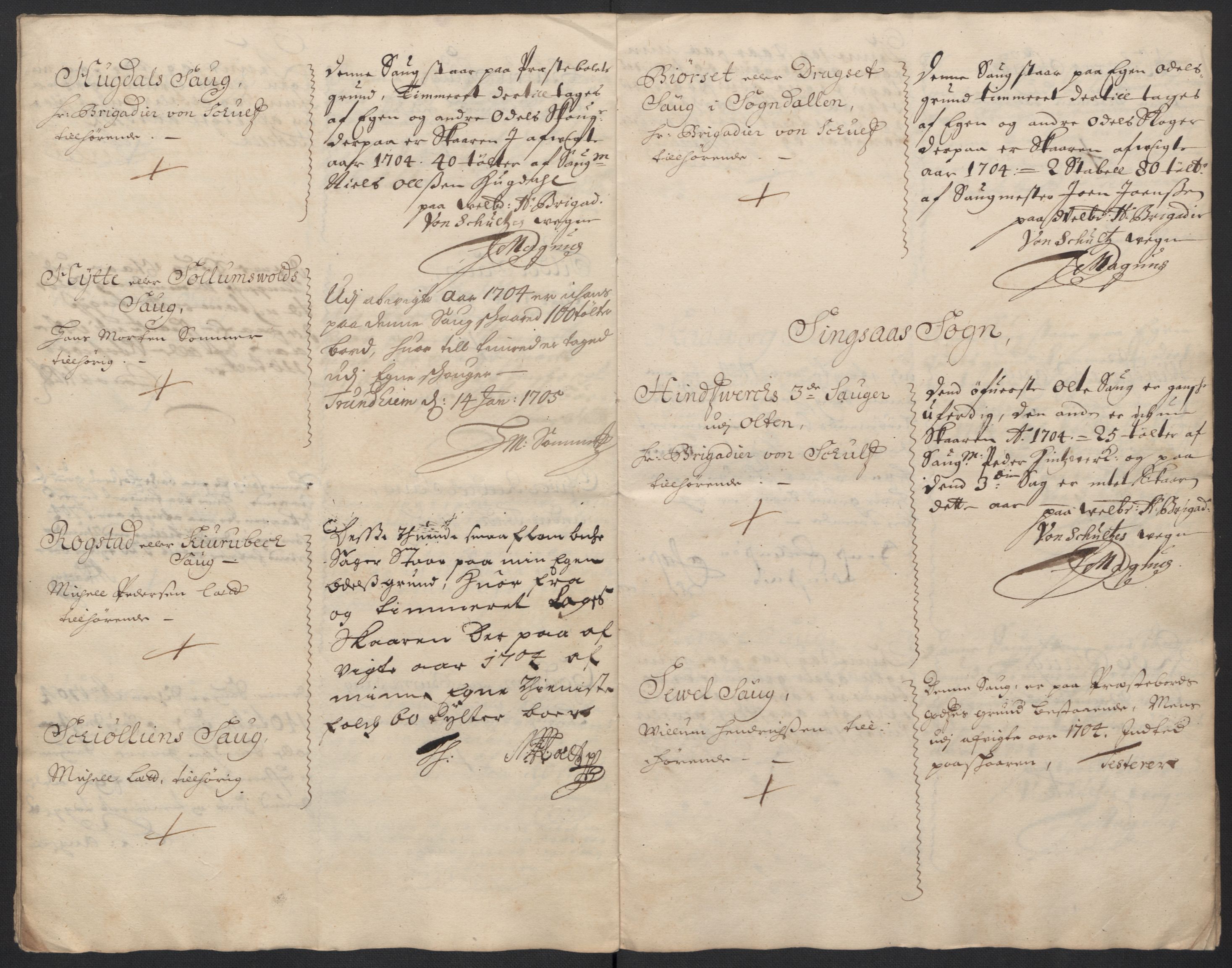 Rentekammeret inntil 1814, Reviderte regnskaper, Fogderegnskap, AV/RA-EA-4092/R60/L3954: Fogderegnskap Orkdal og Gauldal, 1704, p. 335