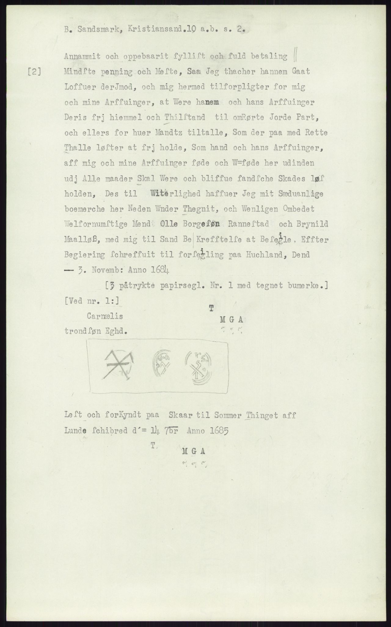 Samlinger til kildeutgivelse, Diplomavskriftsamlingen, AV/RA-EA-4053/H/Ha, p. 2668