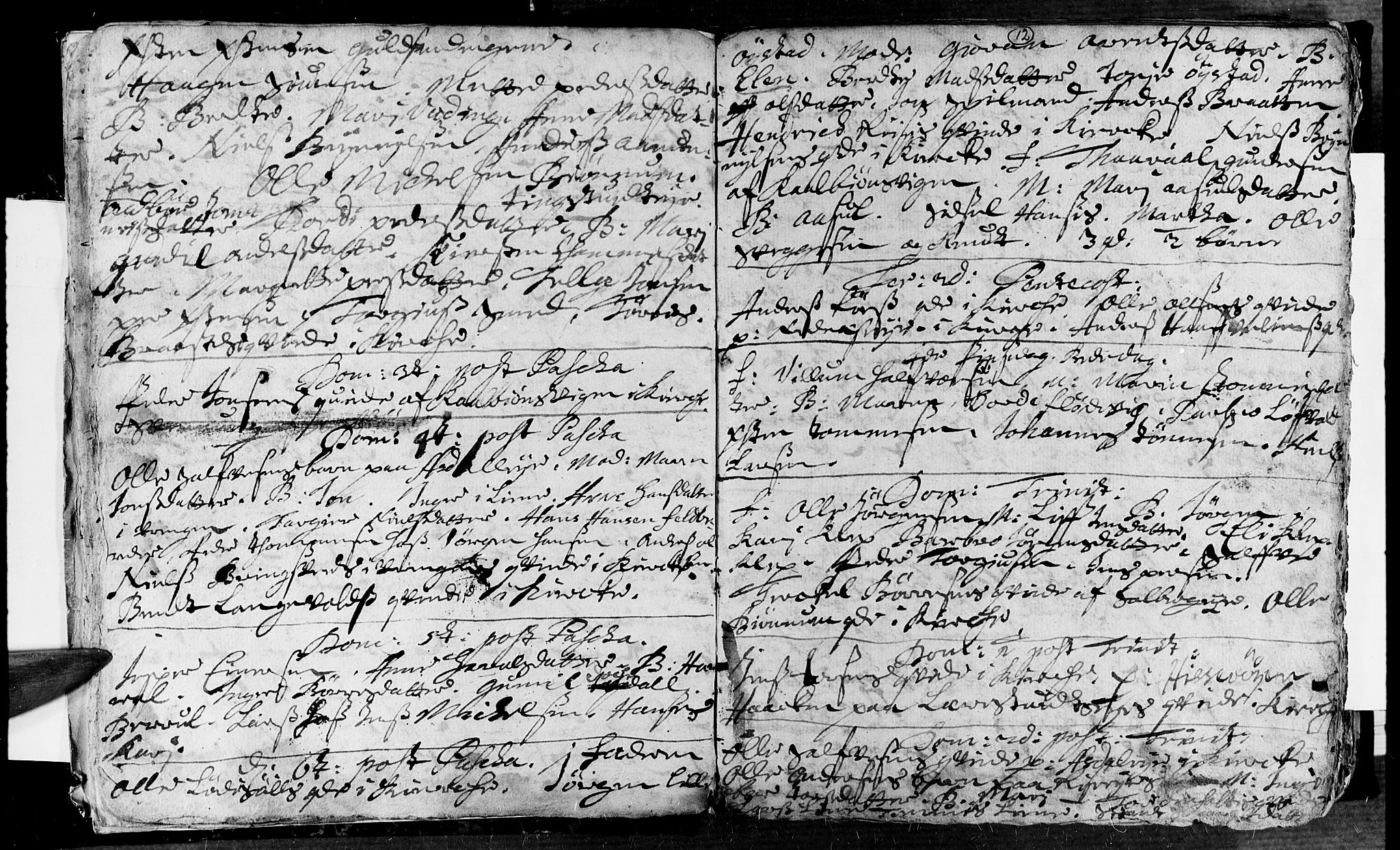 Øyestad sokneprestkontor, AV/SAK-1111-0049/F/Fa/L0002: Parish register (official) no. A 2, 1692-1722, p. 12